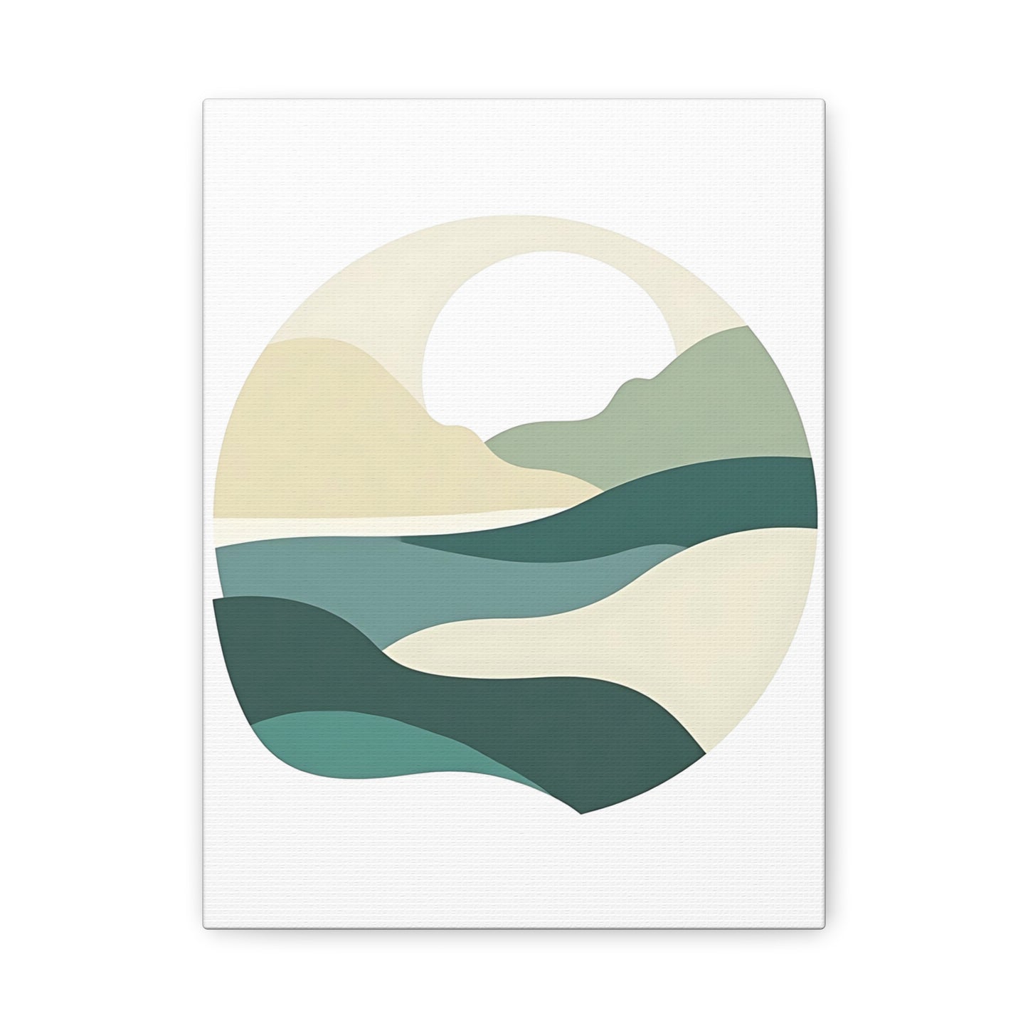 Matte Canvas Art Print, Japandi Style Wall Decor, Stretched Canvas, 1 25", Minimalist Japanese Nordic Art, Home Office Decor, Modern