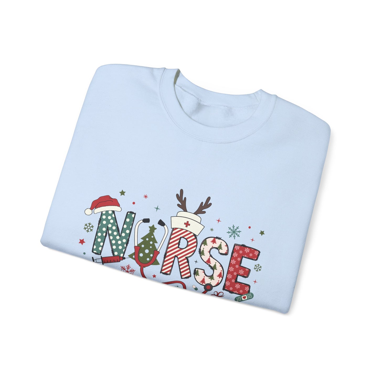 Christmas Nurse Sweatshirt, Holiday Medical Gift, Xmas RN Apparel, Festive Healthcare Clothing, Winter Nurse Jumper