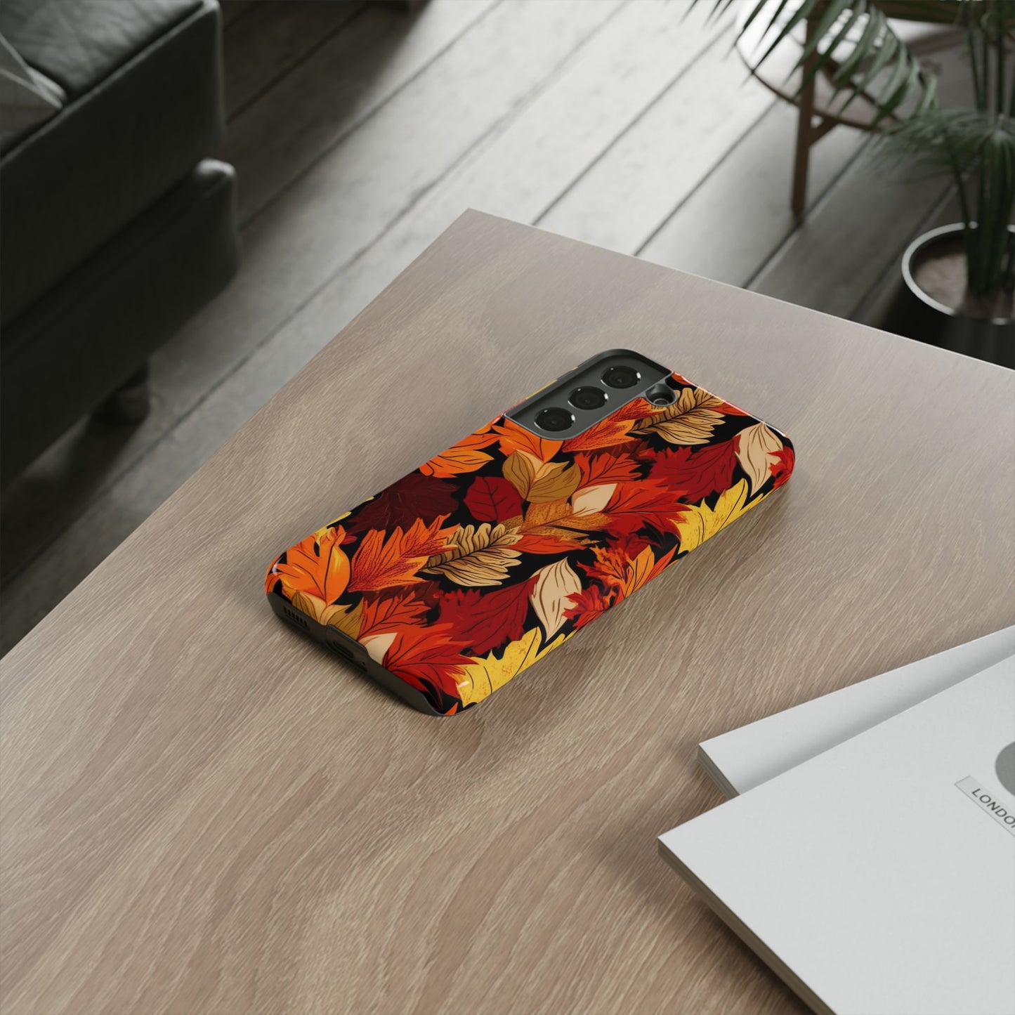 Leafy Tough Cases, Autumn Phone Cover, Protective Smartphone Shell, Nature Lover Gift, Fall Accessories