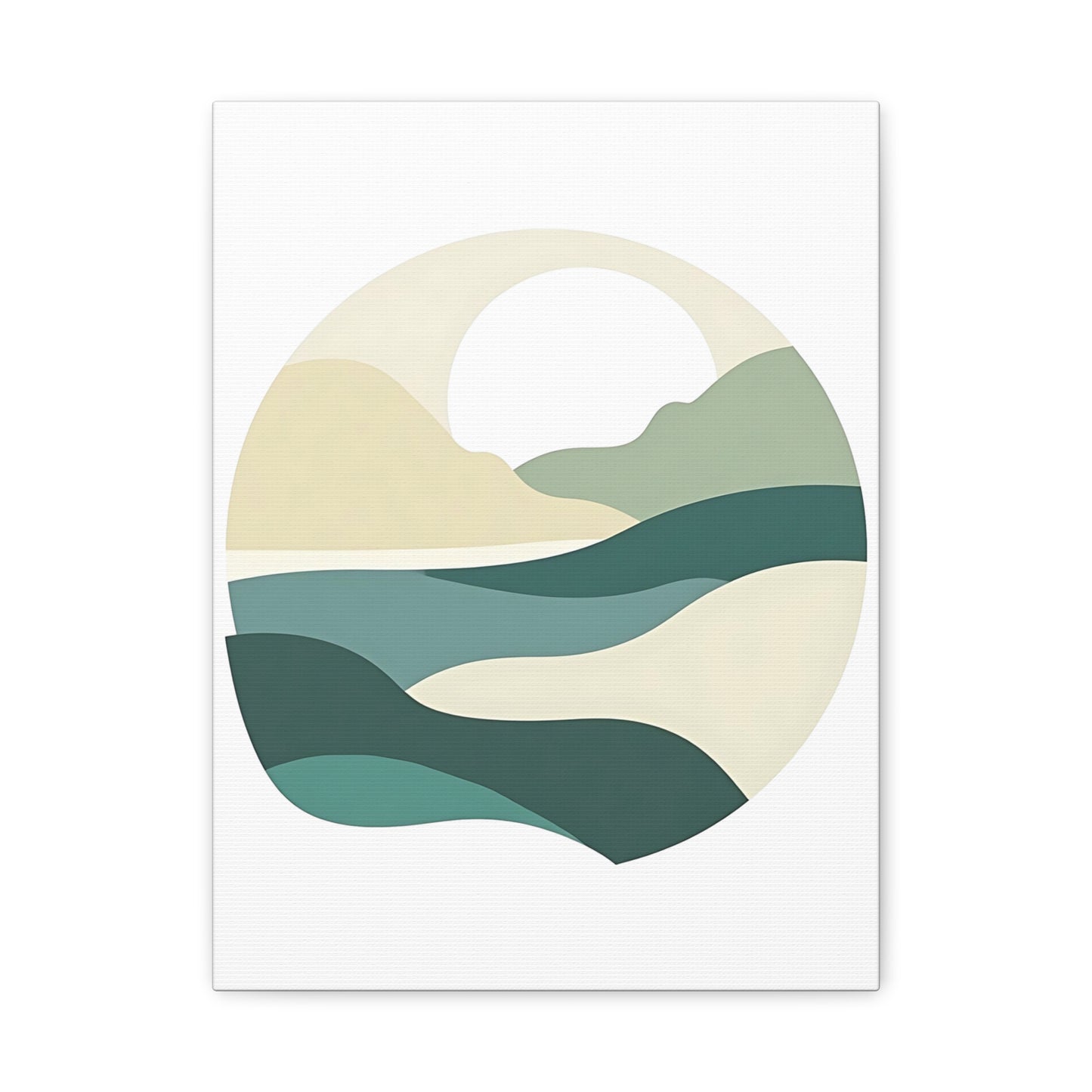 Matte Canvas Art Print, Japandi Style Wall Decor, Stretched Canvas, 1 25", Minimalist Japanese Nordic Art, Home Office Decor, Modern