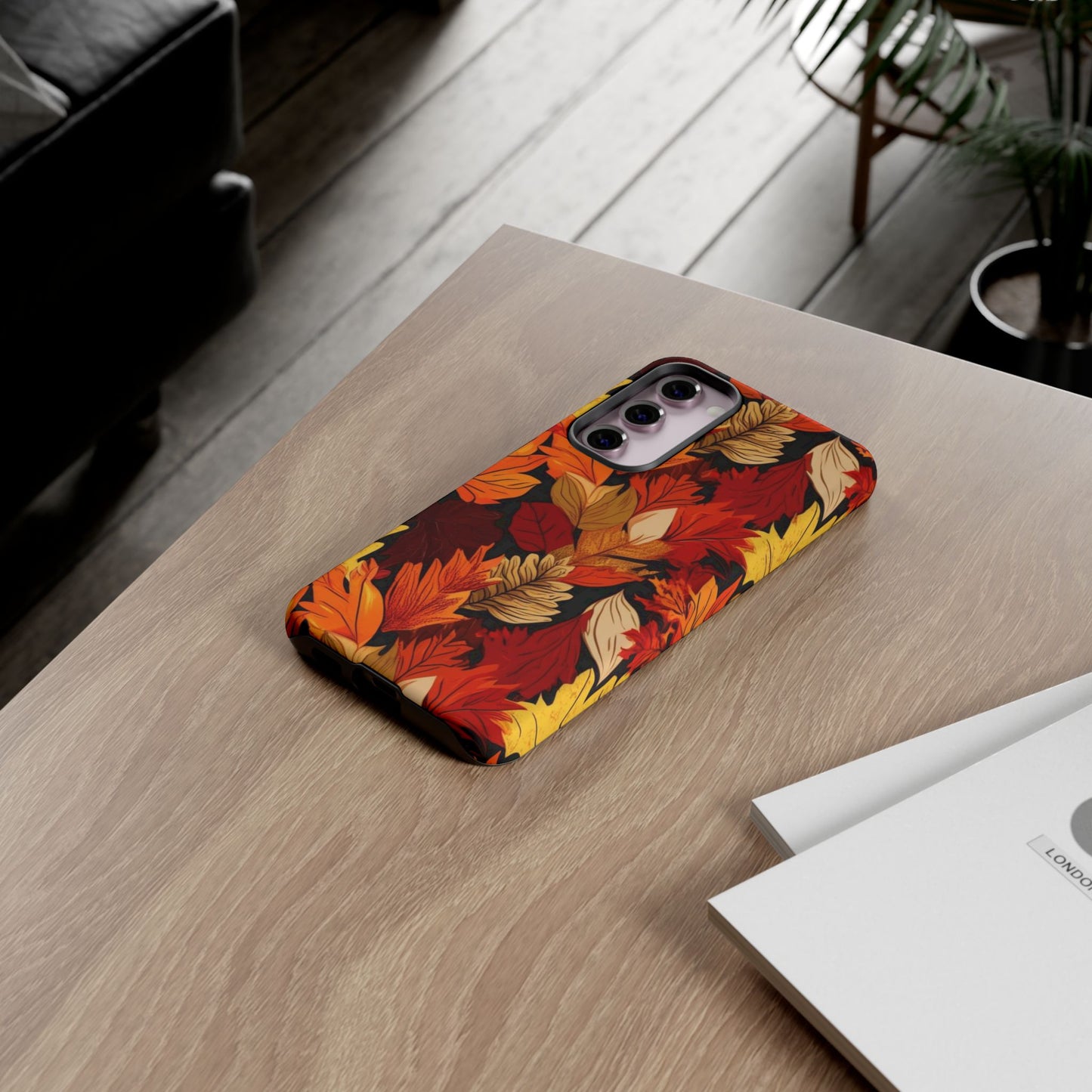 Leafy Tough Cases, Autumn Phone Cover, Protective Smartphone Shell, Nature Lover Gift, Fall Accessories