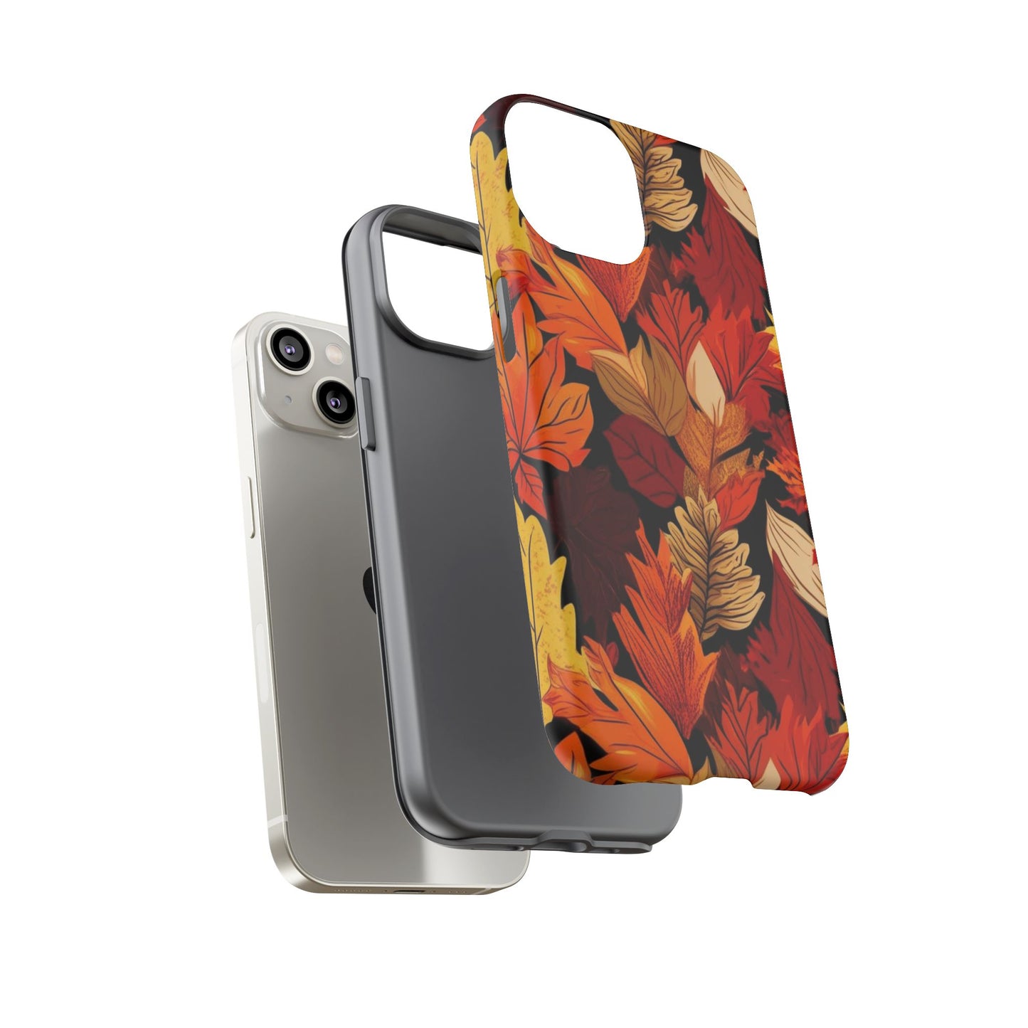 Leafy Tough Cases, Autumn Phone Cover, Protective Smartphone Shell, Nature Lover Gift, Fall Accessories