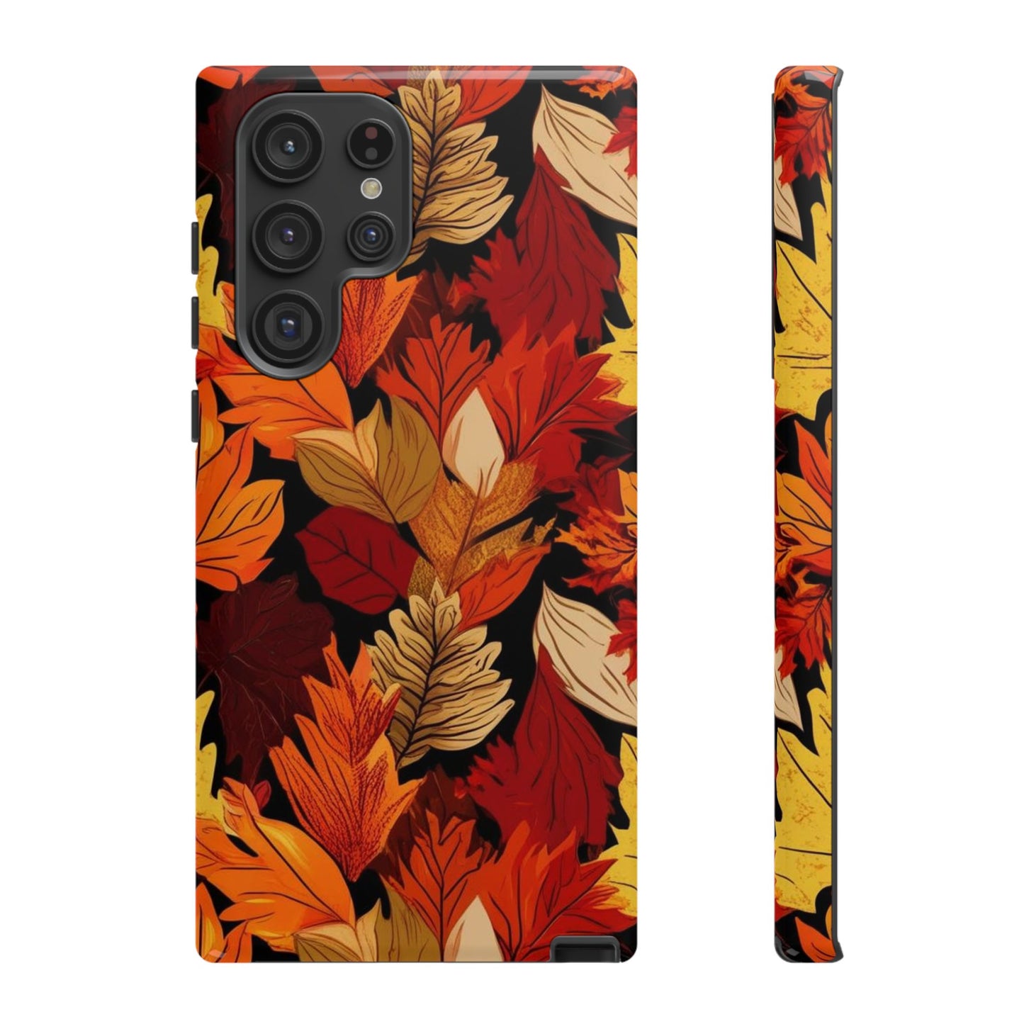 Leafy Tough Cases, Autumn Phone Cover, Protective Smartphone Shell, Nature Lover Gift, Fall Accessories