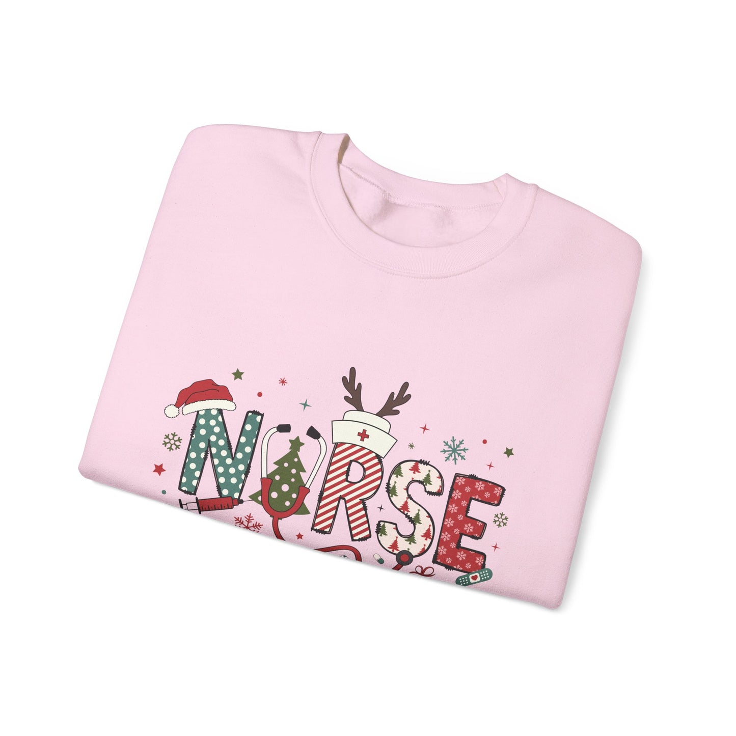 Christmas Nurse Sweatshirt, Holiday Medical Gift, Xmas RN Apparel, Festive Healthcare Clothing, Winter Nurse Jumper