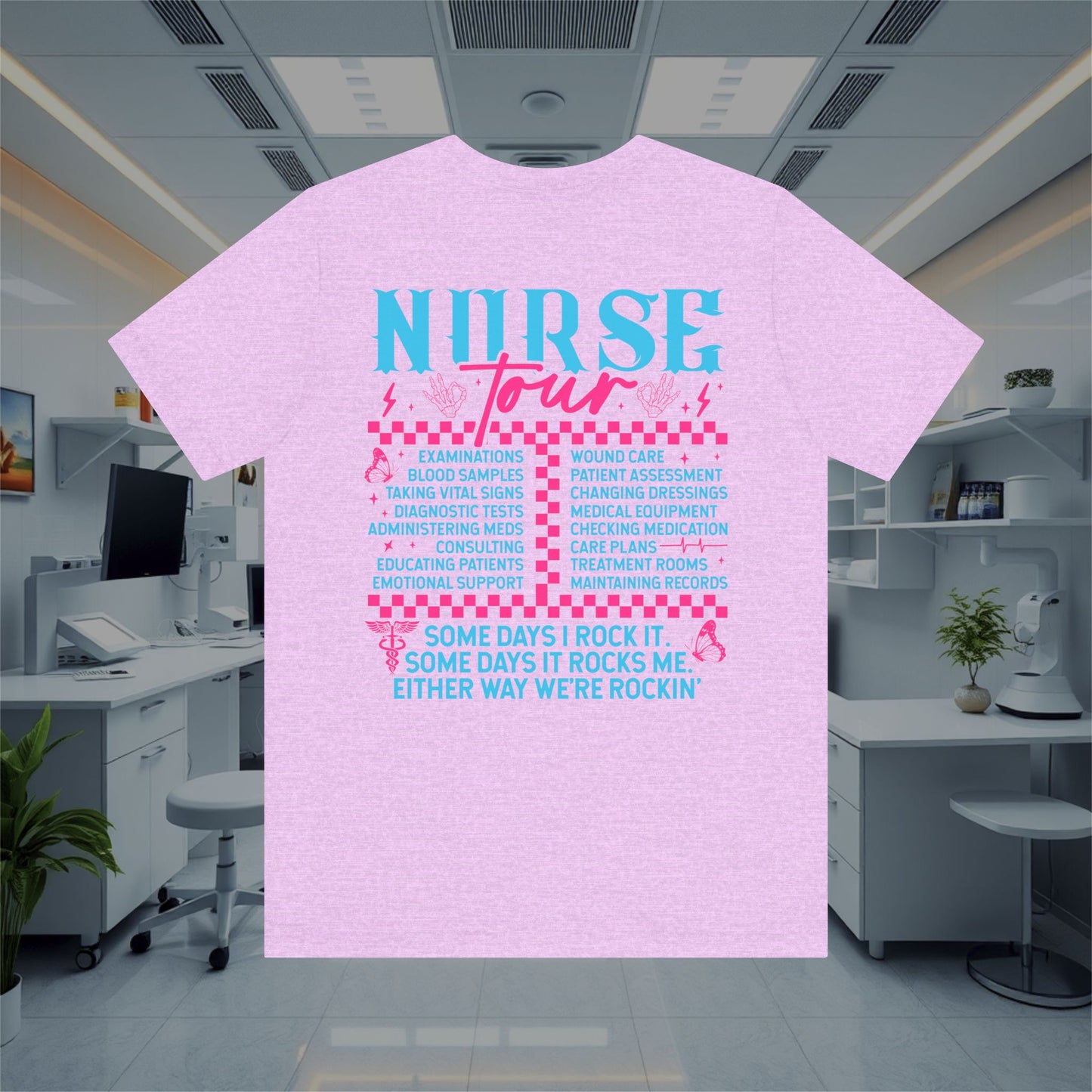 Nurse Tour Unisex Tee, Nursing T-Shirt, Medical Top, Healthcare Nurse Shirt, Hospital Apparel