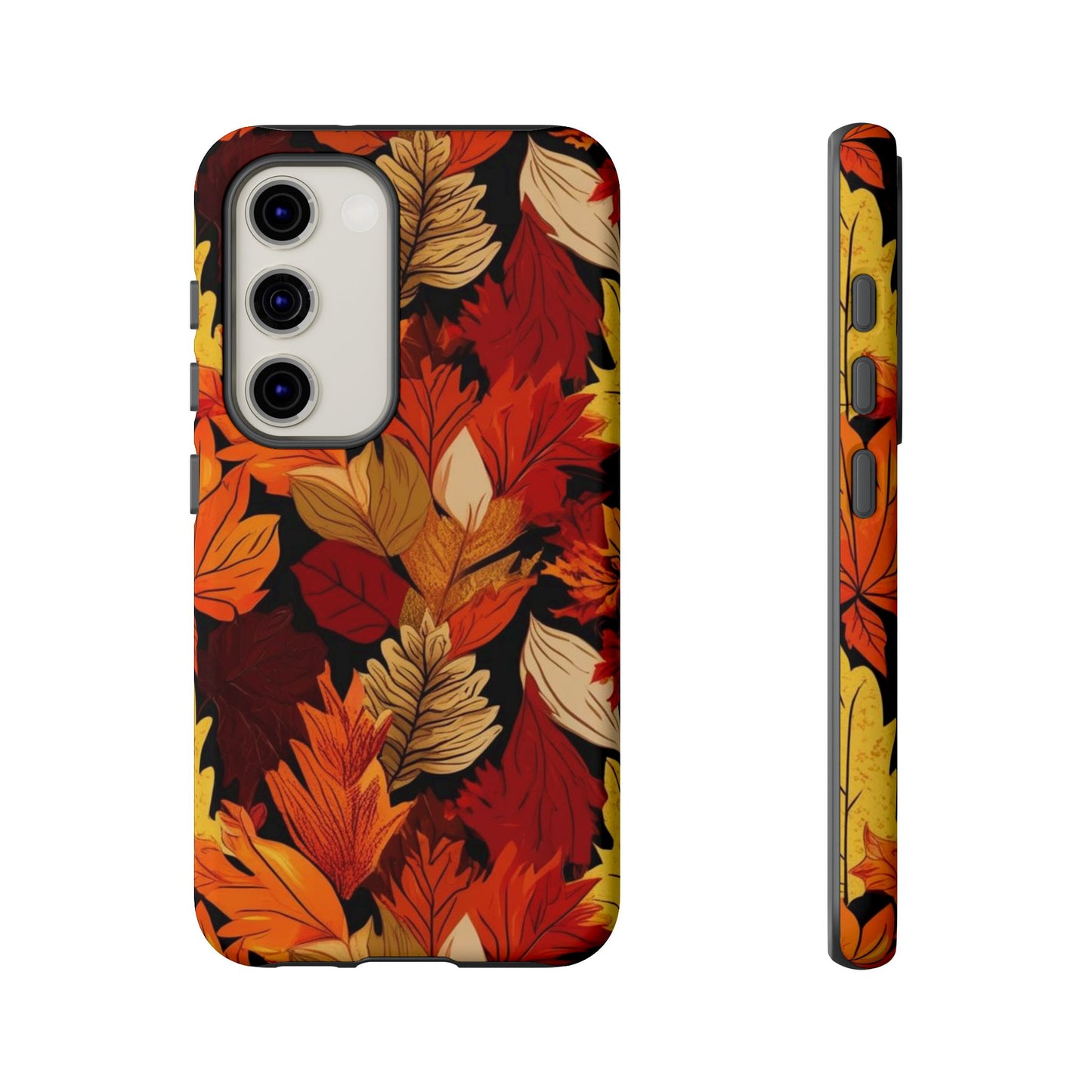 Leafy Tough Cases, Autumn Phone Cover, Protective Smartphone Shell, Nature Lover Gift, Fall Accessories