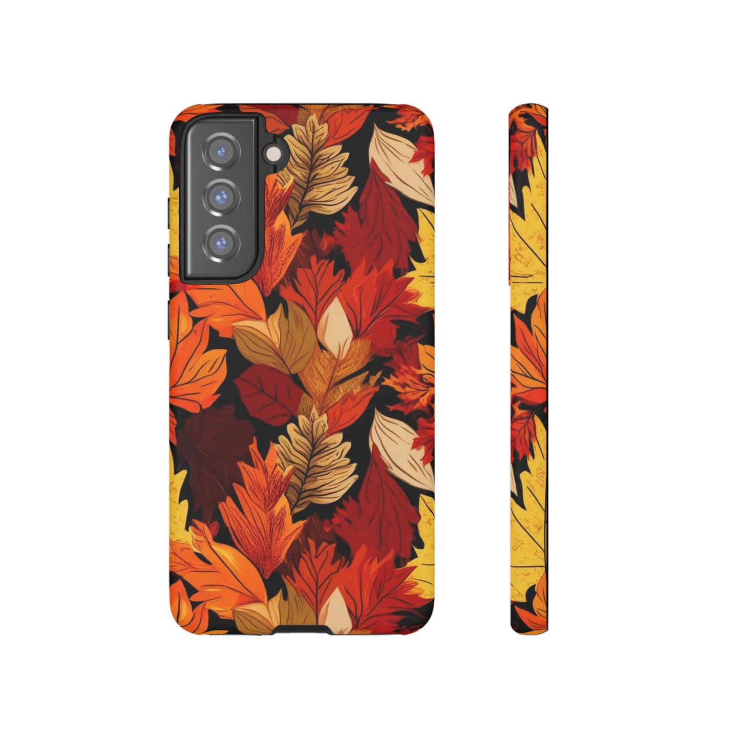 Leafy Tough Cases, Autumn Phone Cover, Protective Smartphone Shell, Nature Lover Gift, Fall Accessories