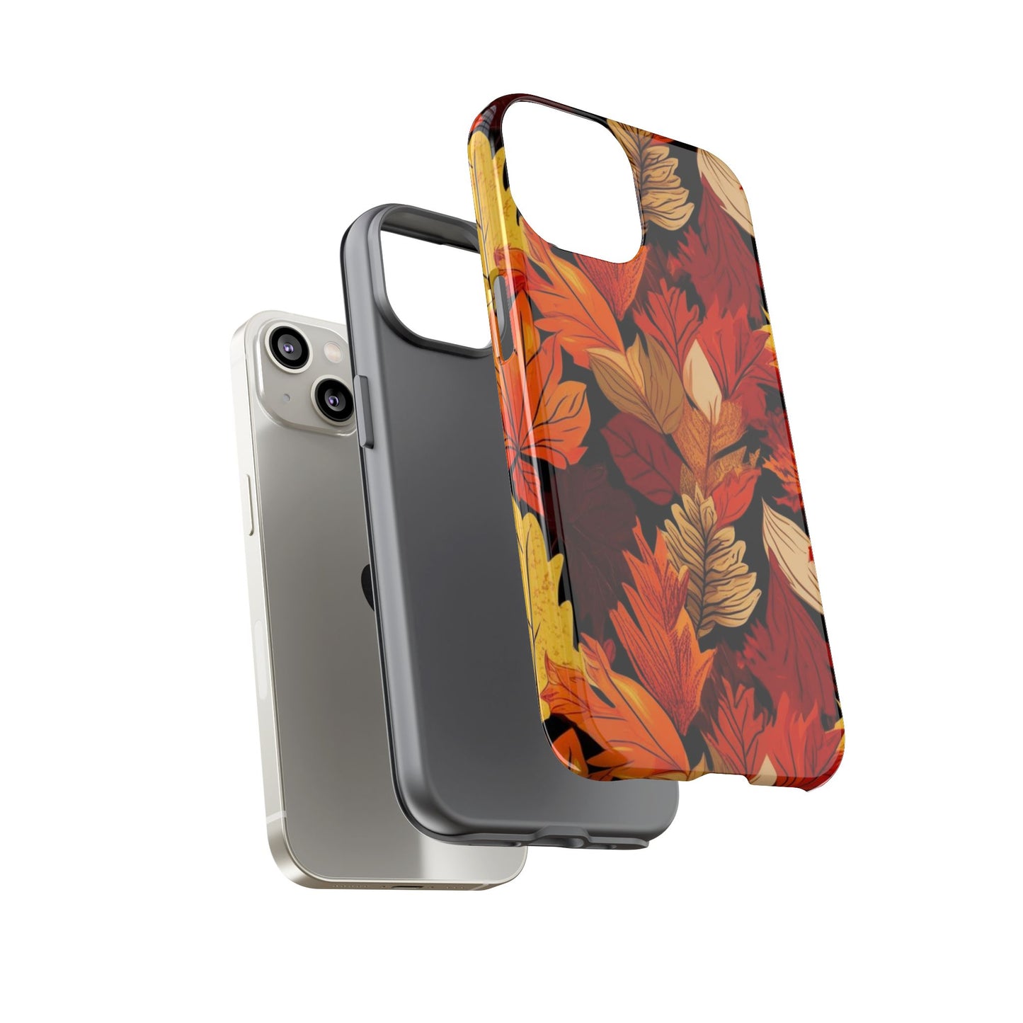 Leafy Tough Cases, Autumn Phone Cover, Protective Smartphone Shell, Nature Lover Gift, Fall Accessories
