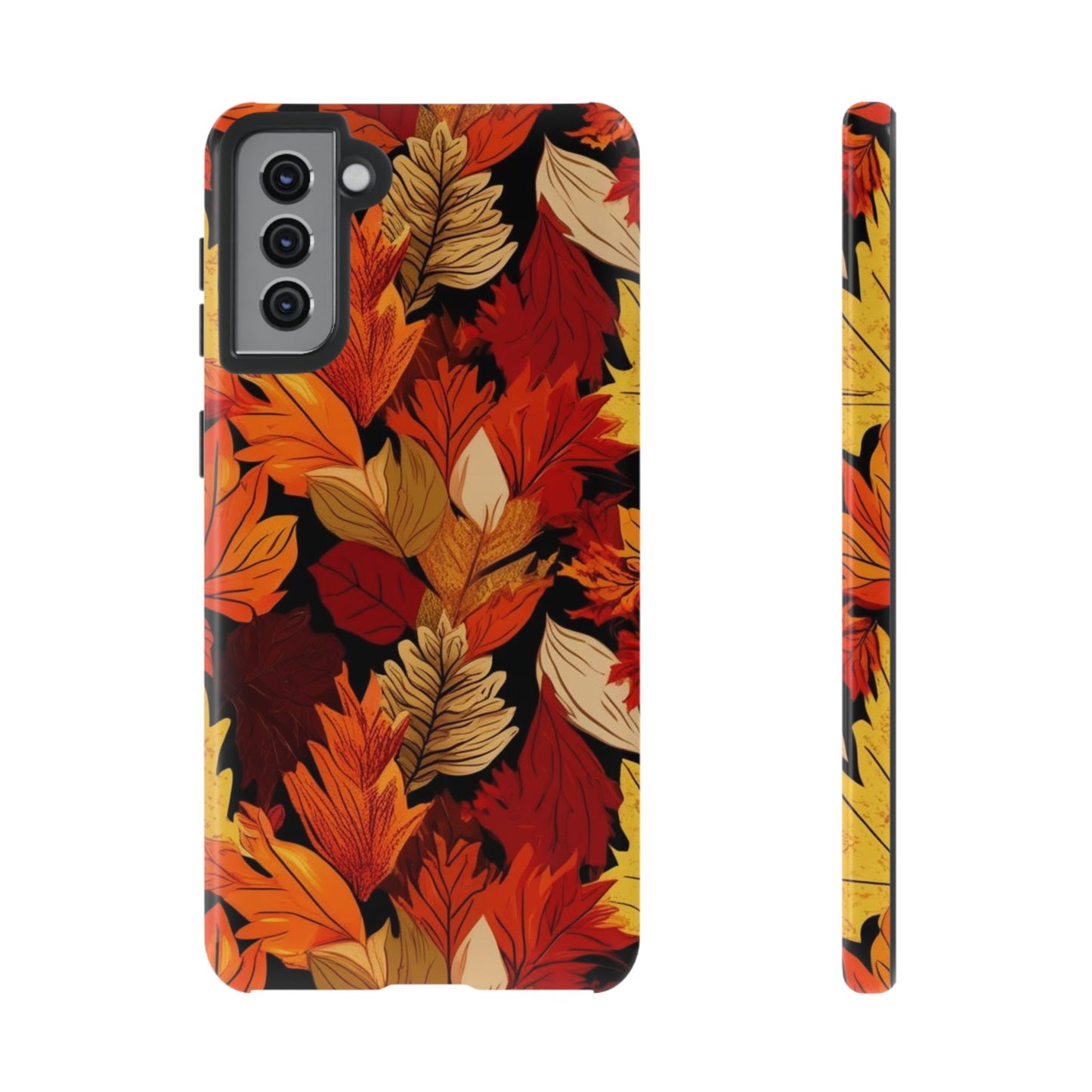 Leafy Tough Cases, Autumn Phone Cover, Protective Smartphone Shell, Nature Lover Gift, Fall Accessories