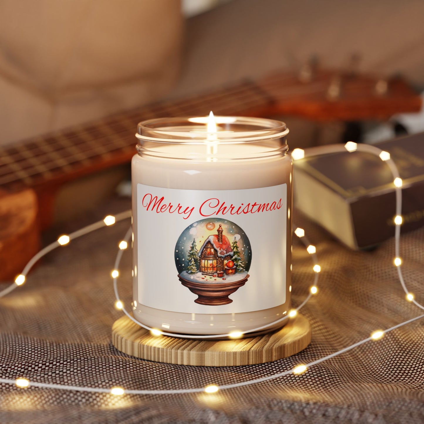 Christmas Snow Globe House Candle, Holiday Decor, Winter Home Fragrance, Festive Christmas Gift, Stocking Stuffer, Winter Wonderland Candle