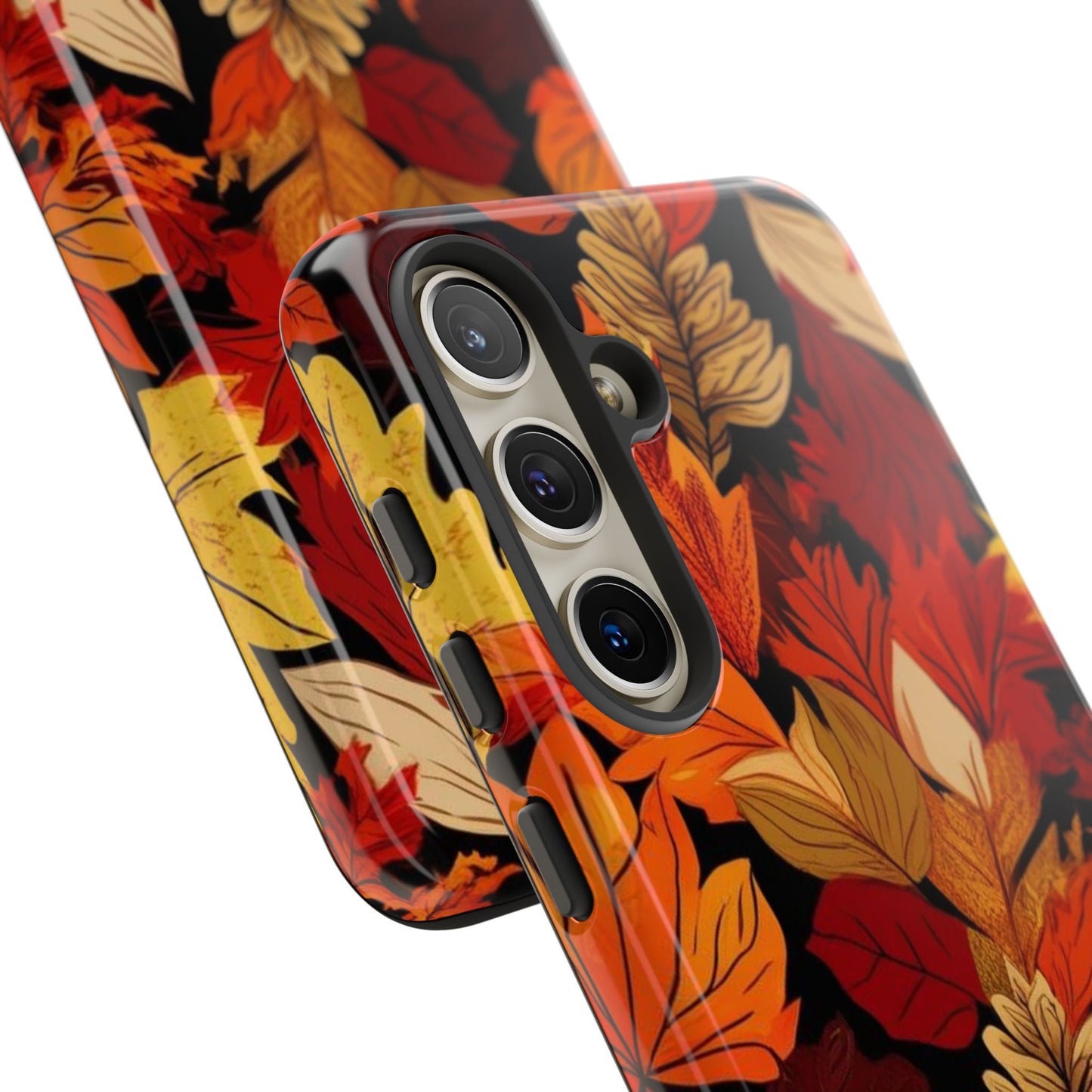 Leafy Tough Cases, Autumn Phone Cover, Protective Smartphone Shell, Nature Lover Gift, Fall Accessories