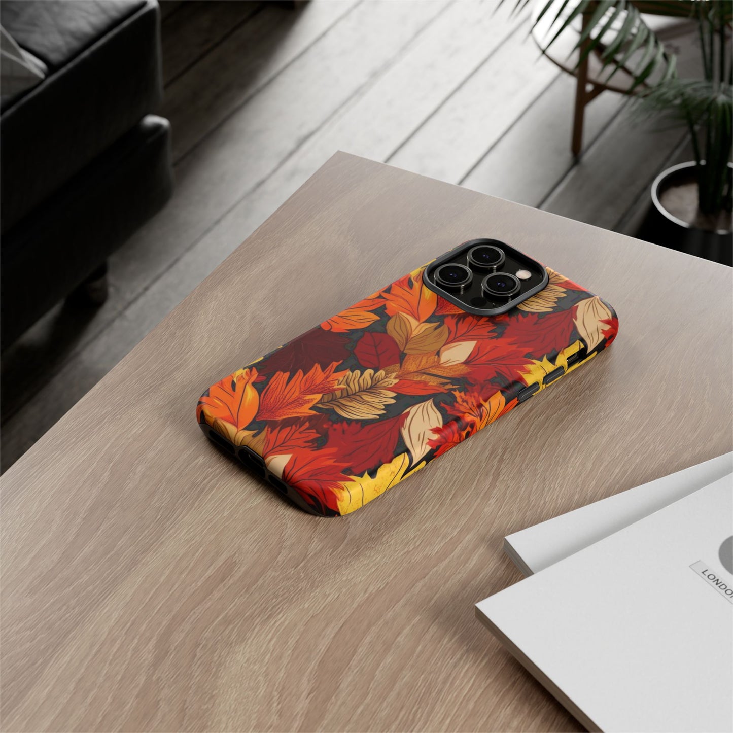 Leafy Tough Cases, Autumn Phone Cover, Protective Smartphone Shell, Nature Lover Gift, Fall Accessories