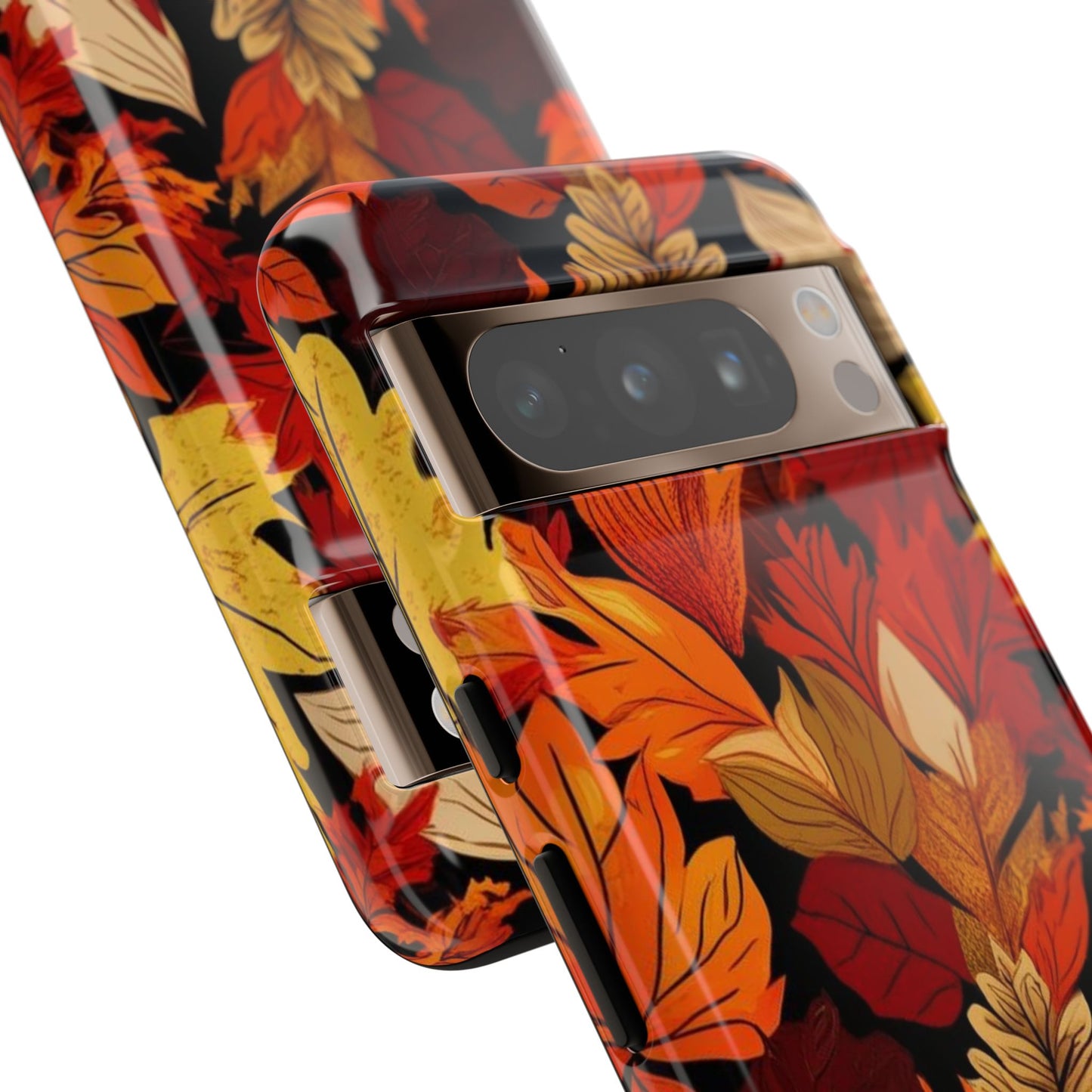 Leafy Tough Cases, Autumn Phone Cover, Protective Smartphone Shell, Nature Lover Gift, Fall Accessories