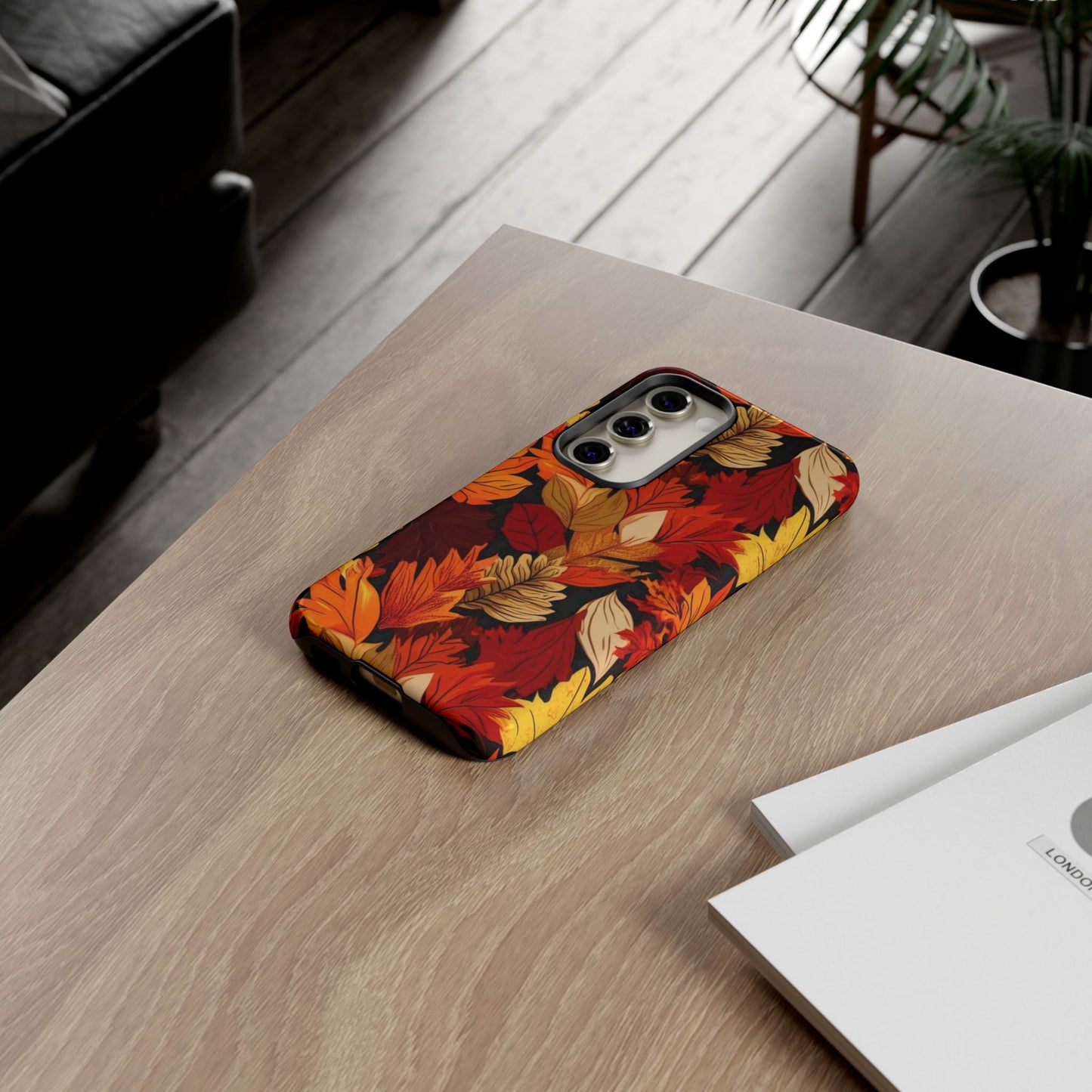 Leafy Tough Cases, Autumn Phone Cover, Protective Smartphone Shell, Nature Lover Gift, Fall Accessories