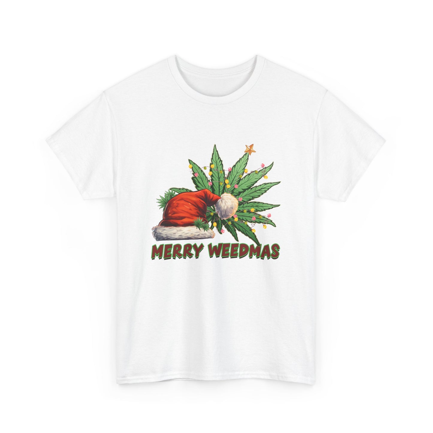 Merry Weedmas Christmas T-Shirt, Unisex Tee, Holiday Stoner Shirt, Funny Cannabis Gift, Weed Lover Apparel