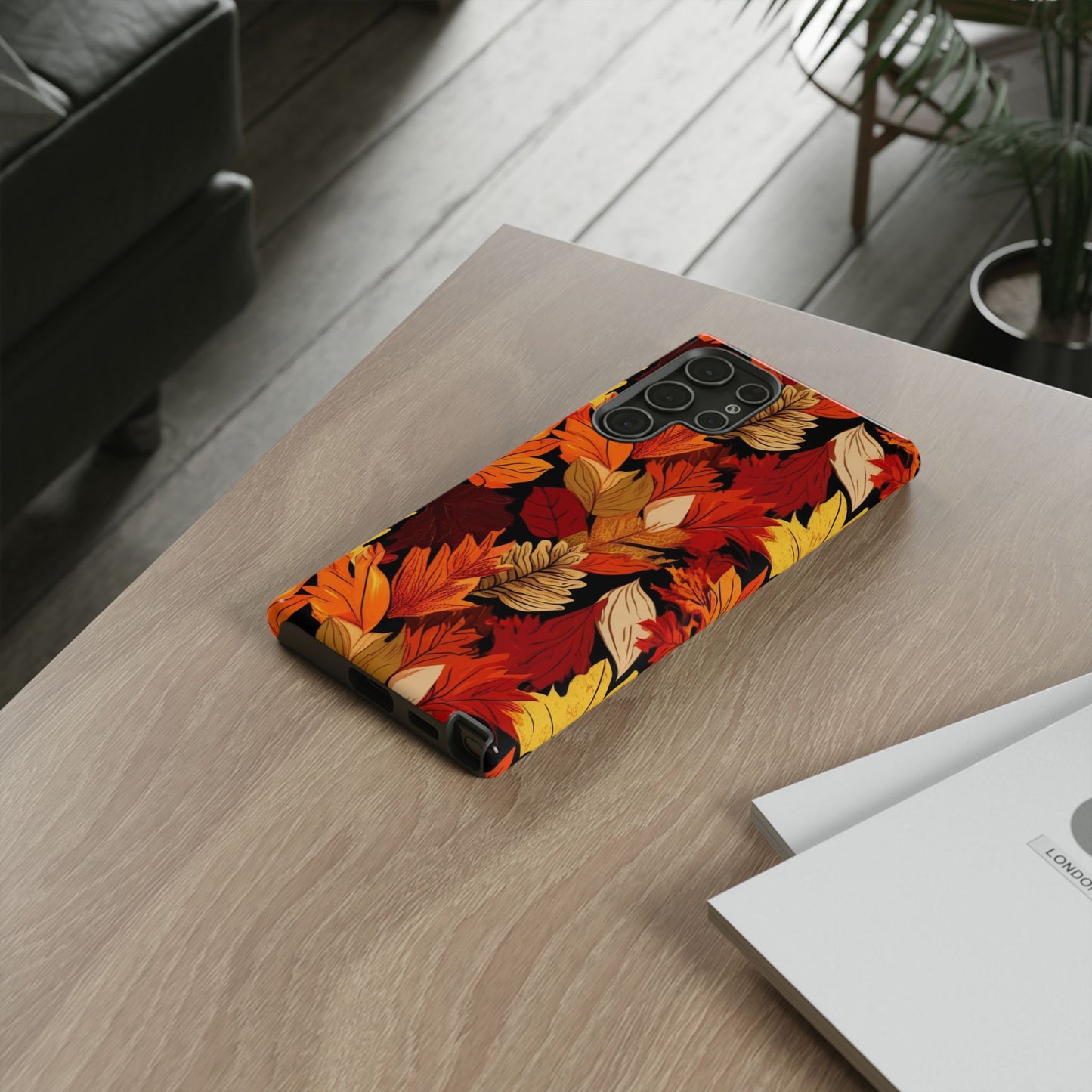 Leafy Tough Cases, Autumn Phone Cover, Protective Smartphone Shell, Nature Lover Gift, Fall Accessories