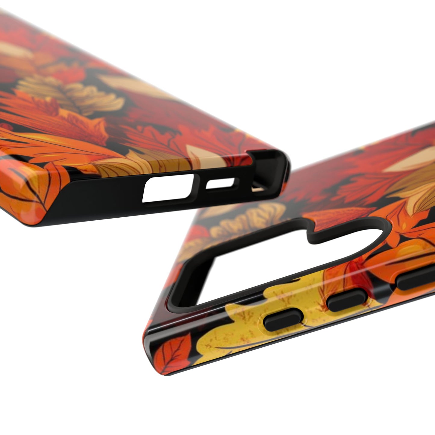 Leafy Tough Cases, Autumn Phone Cover, Protective Smartphone Shell, Nature Lover Gift, Fall Accessories