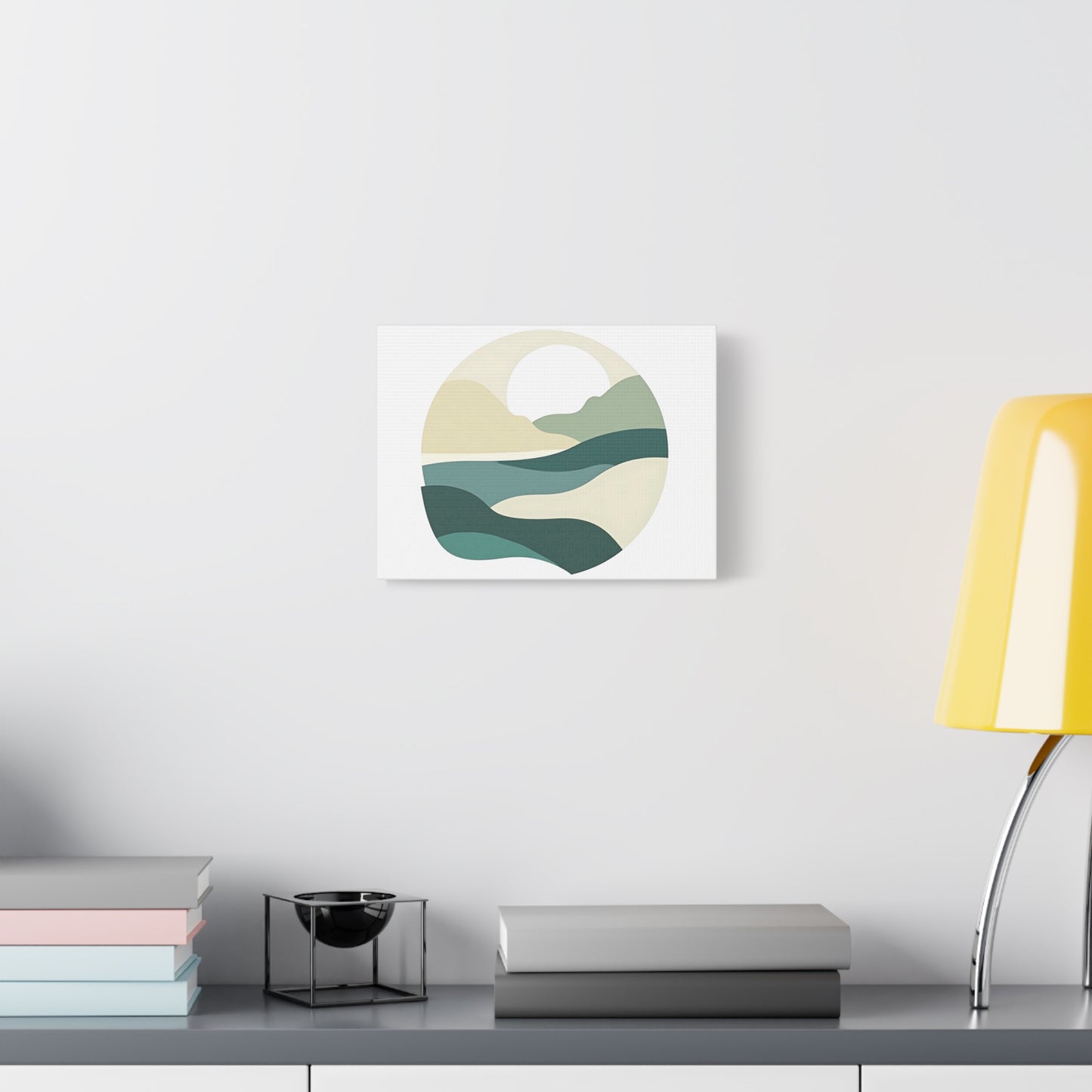 Matte Canvas Art Print, Japandi Style Wall Decor, Stretched Canvas, 1 25", Minimalist Japanese Nordic Art, Home Office Decor, Modern