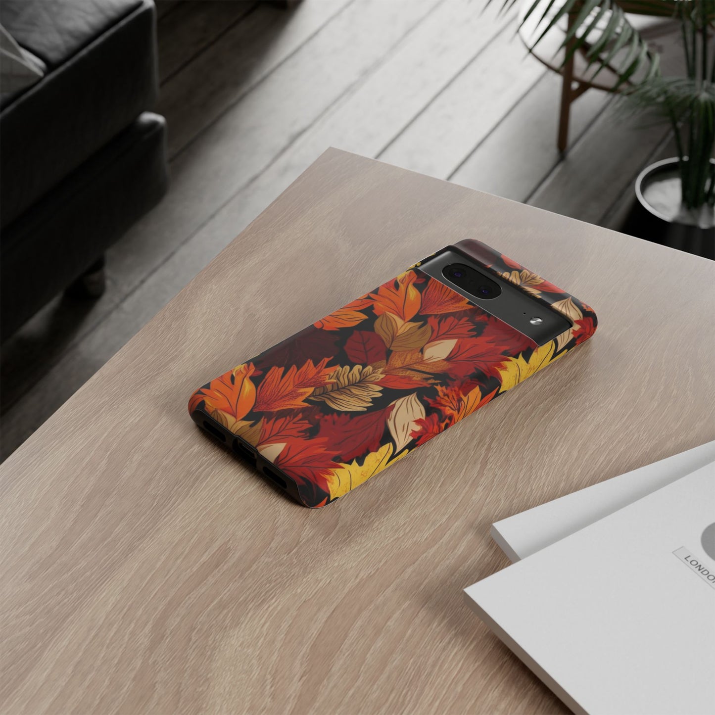 Leafy Tough Cases, Autumn Phone Cover, Protective Smartphone Shell, Nature Lover Gift, Fall Accessories