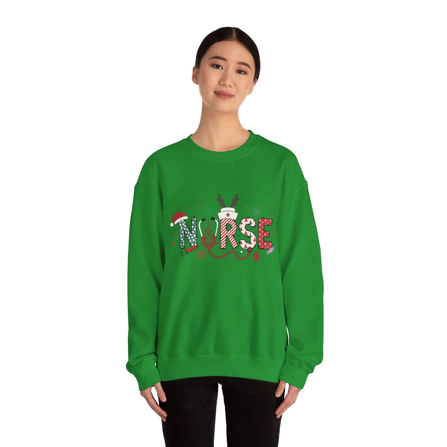 Christmas Nurse Sweatshirt, Holiday Medical Gift, Xmas RN Apparel, Festive Healthcare Clothing, Winter Nurse Jumper