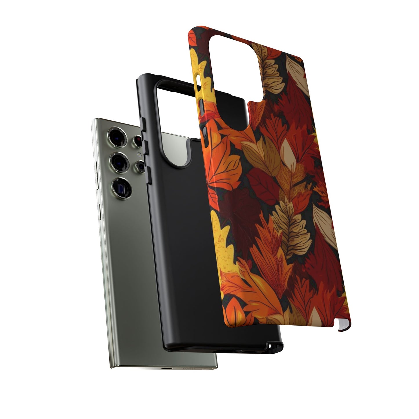 Leafy Tough Cases, Autumn Phone Cover, Protective Smartphone Shell, Nature Lover Gift, Fall Accessories