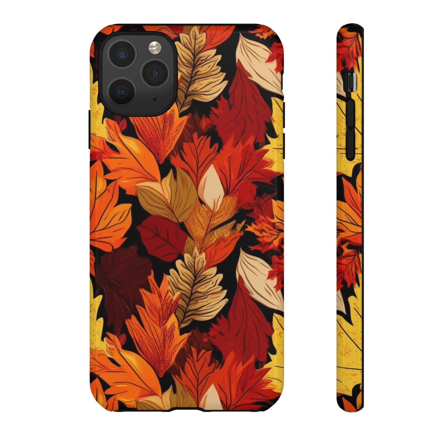Leafy Tough Cases, Autumn Phone Cover, Protective Smartphone Shell, Nature Lover Gift, Fall Accessories