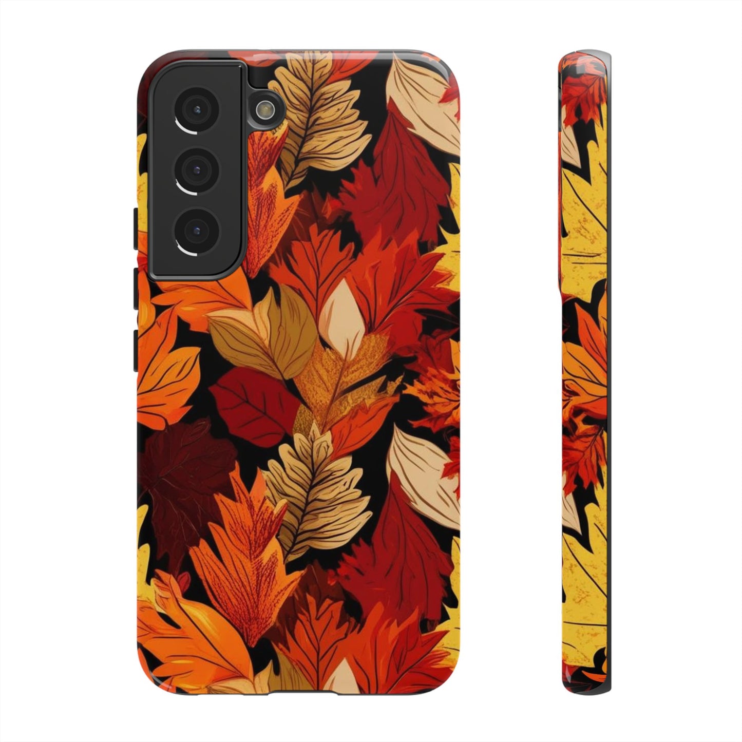 Leafy Tough Cases, Autumn Phone Cover, Protective Smartphone Shell, Nature Lover Gift, Fall Accessories