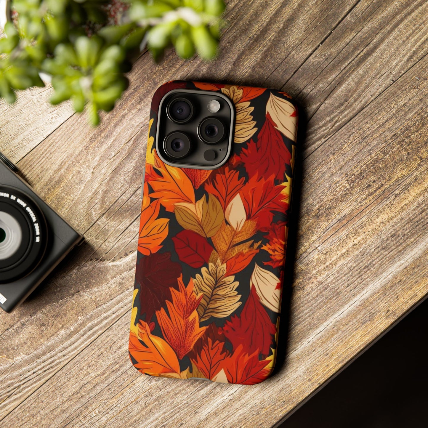 Leafy Tough Cases, Autumn Phone Cover, Protective Smartphone Shell, Nature Lover Gift, Fall Accessories