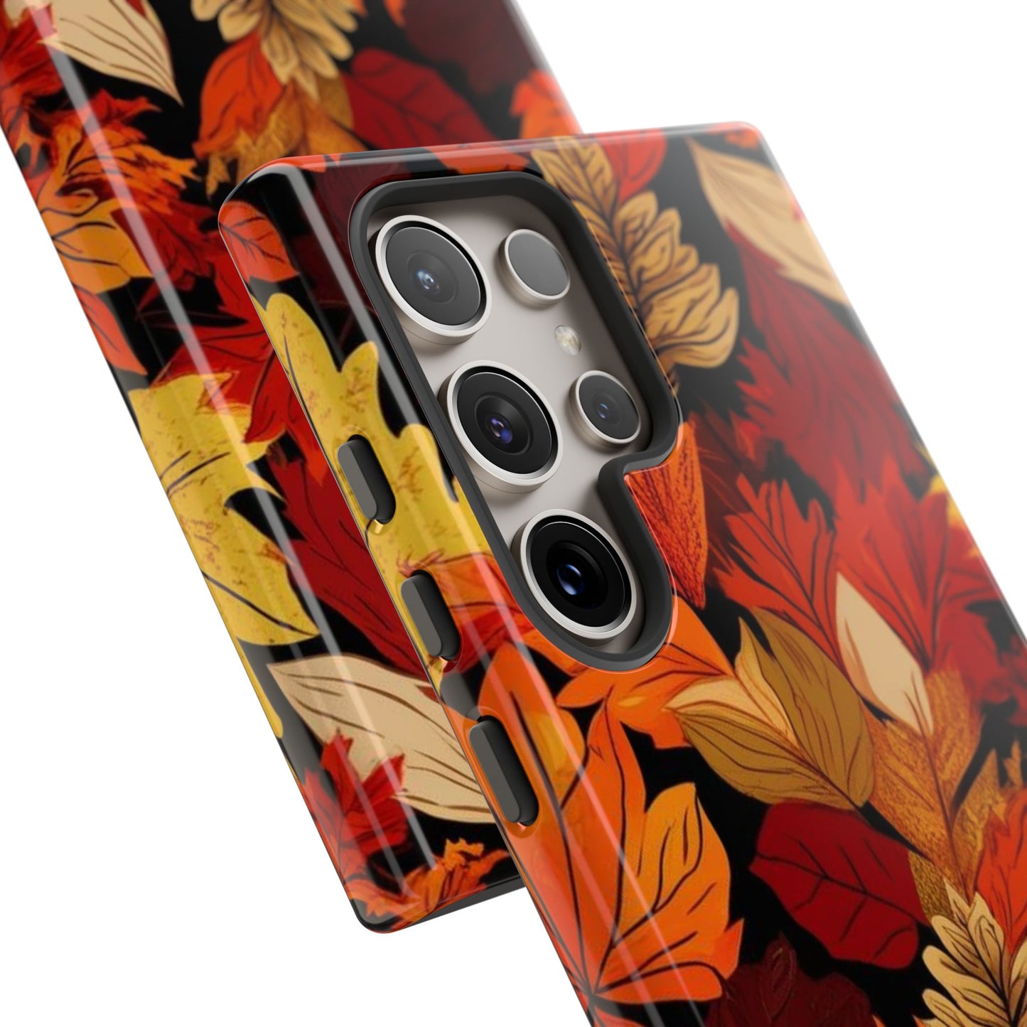 Leafy Tough Cases, Autumn Phone Cover, Protective Smartphone Shell, Nature Lover Gift, Fall Accessories