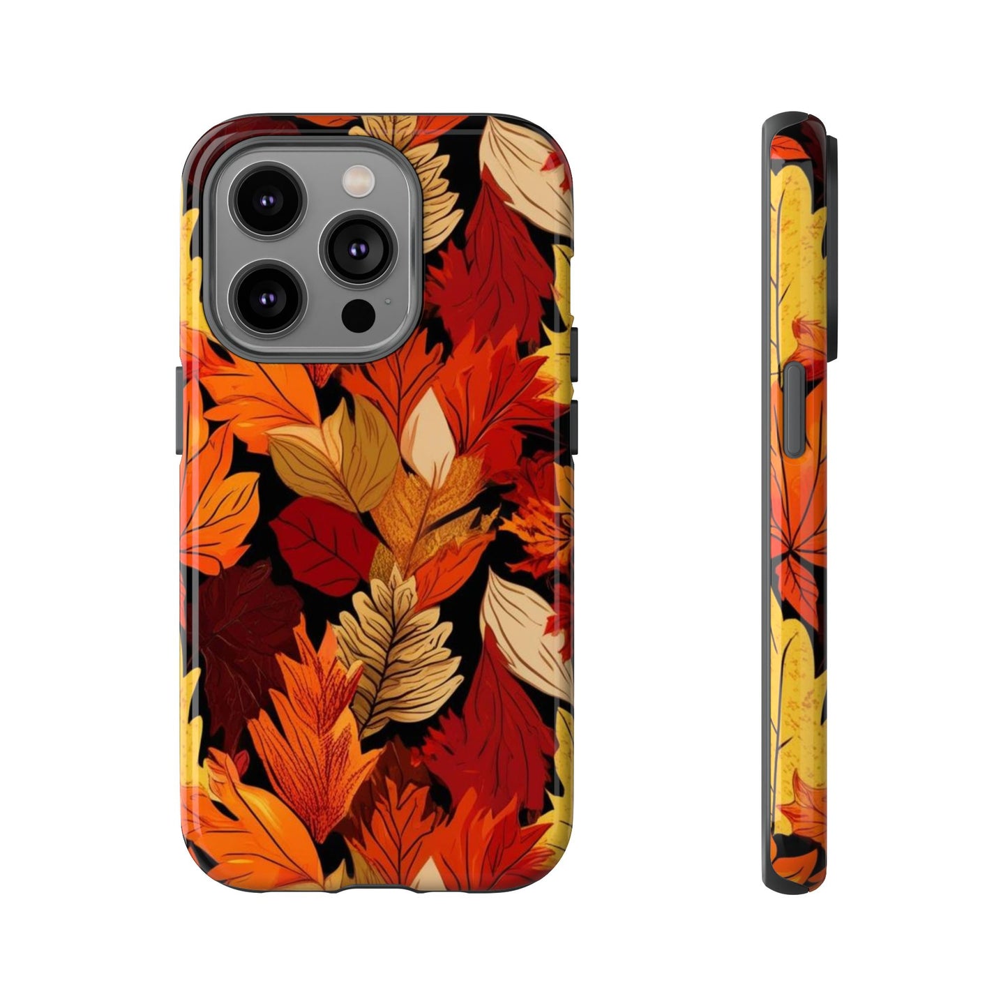 Leafy Tough Cases, Autumn Phone Cover, Protective Smartphone Shell, Nature Lover Gift, Fall Accessories