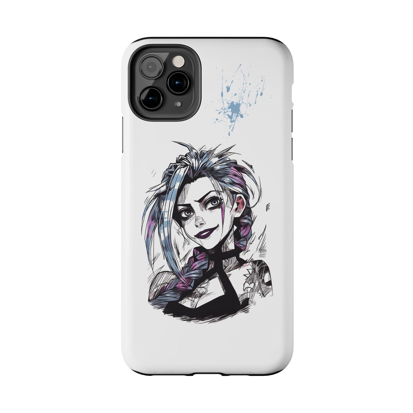 Jinx Inspired iPhone Tough Phone Cases - League of Legends Arcane TV Series, Unique Style & Strength Durable Phone Cover, Protective Phone