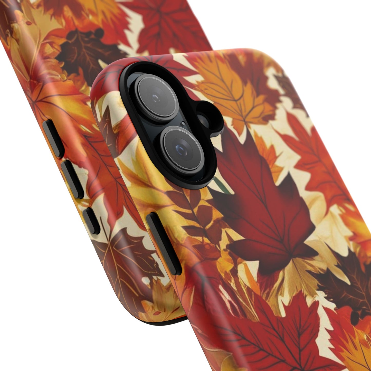 Phone Case, Autumn Leaves Tough Phone Cover, Protective Fall Leaf Colors Case, Rugged Smartphone Shell, Impact Resistant Cover, Protective