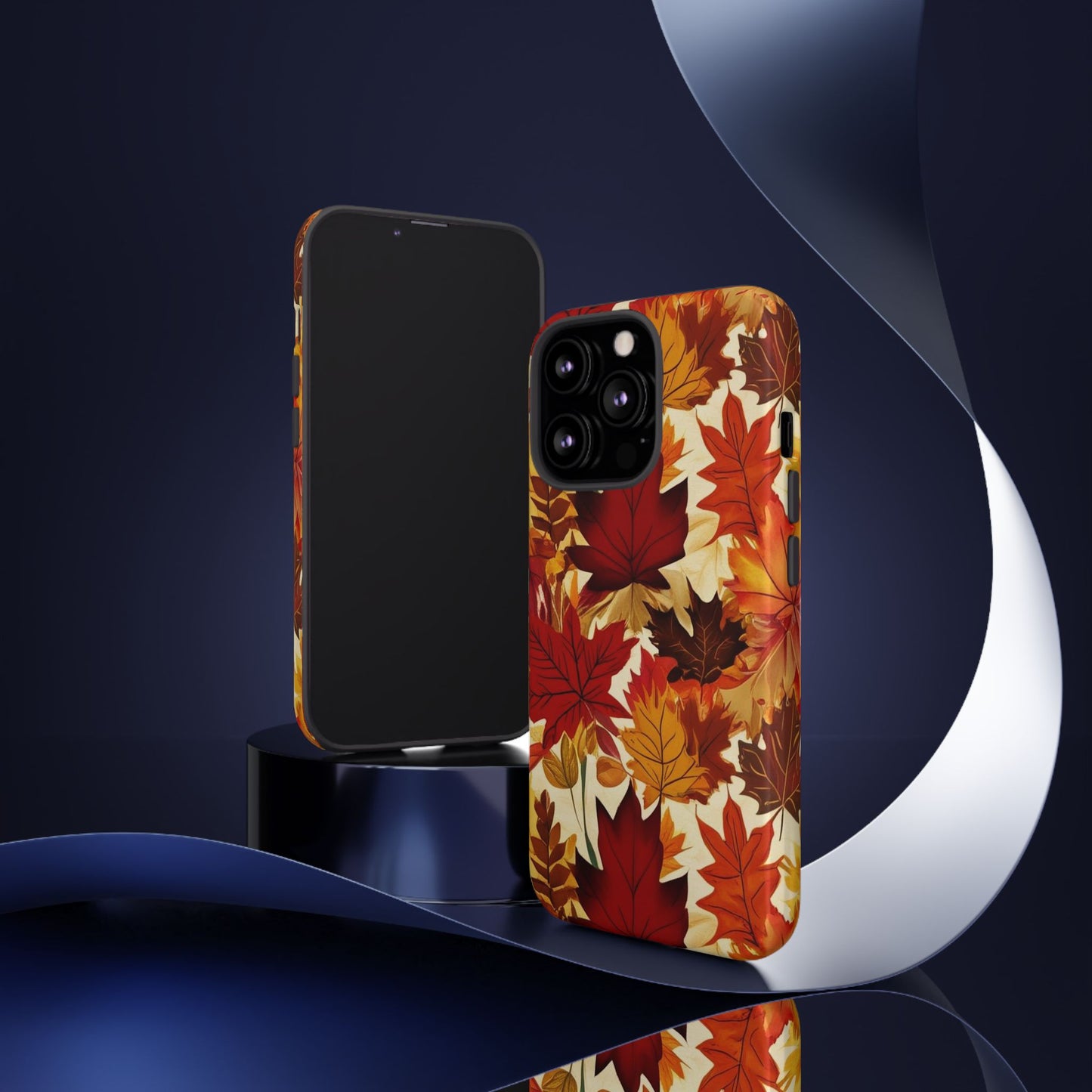 Phone Case, Autumn Leaves Tough Phone Cover, Protective Fall Leaf Colors Case, Rugged Smartphone Shell, Impact Resistant Cover, Protective