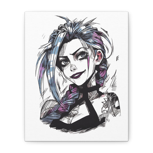 Canvas Print - League of Legends Arcane Portrait, Stretched, 1 25&quot;, Wall Art, Game Fan Gift, Home Decor, Gaming Room Decoration