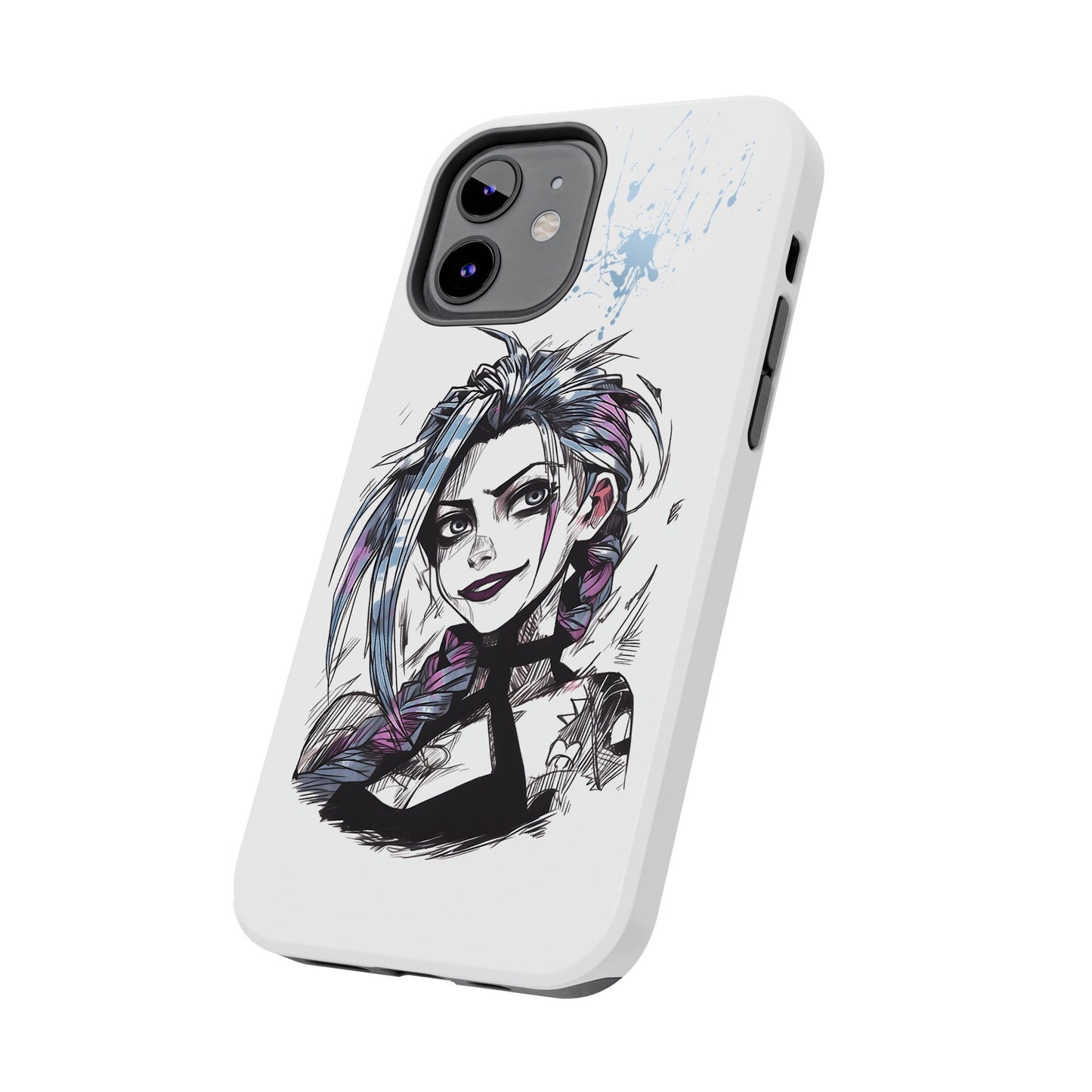 Jinx Inspired iPhone Tough Phone Cases - League of Legends Arcane TV Series, Unique Style & Strength Durable Phone Cover, Protective Phone