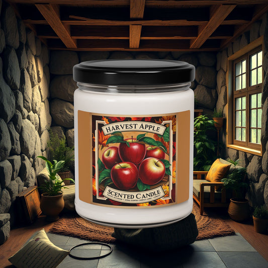 Harvest Apple Candle, Fall Aromatherapy Home Decor, Thanksgiving 9oz Scented Soy Candle, Holiday Gift Idea, Cozy Autumn Candle, Christmas