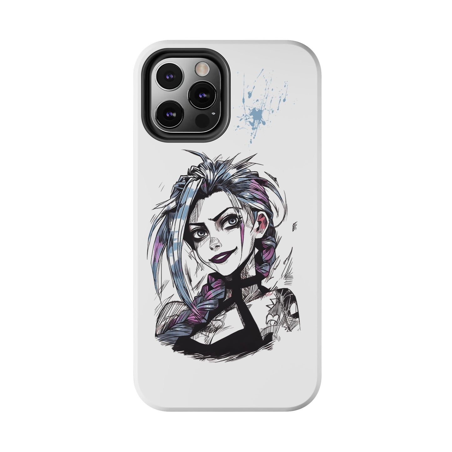Jinx Inspired iPhone Tough Phone Cases - League of Legends Arcane TV Series, Unique Style & Strength Durable Phone Cover, Protective Phone