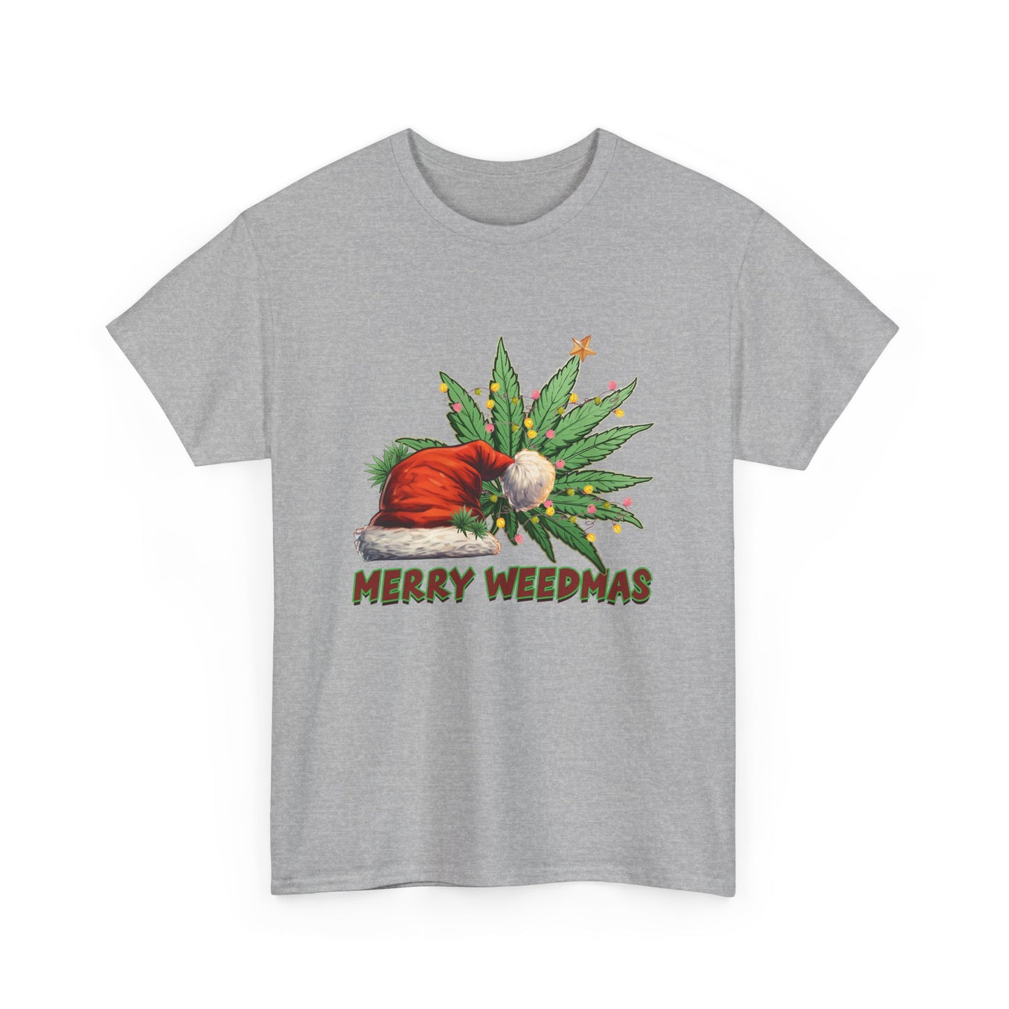 Merry Weedmas Christmas T-Shirt, Unisex Tee, Holiday Stoner Shirt, Funny Cannabis Gift, Weed Lover Apparel