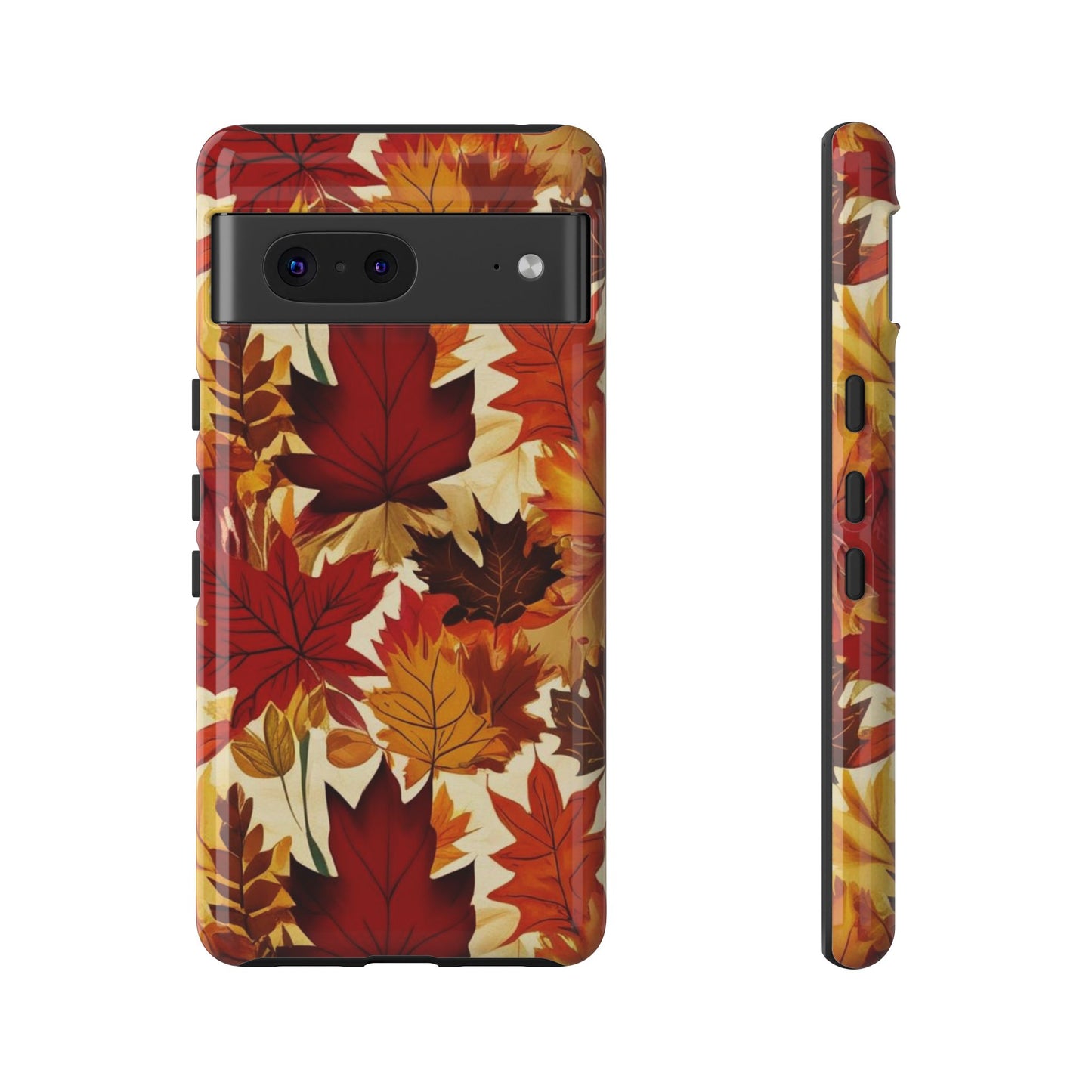 Phone Case, Autumn Leaves Tough Phone Cover, Protective Fall Leaf Colors Case, Rugged Smartphone Shell, Impact Resistant Cover, Protective