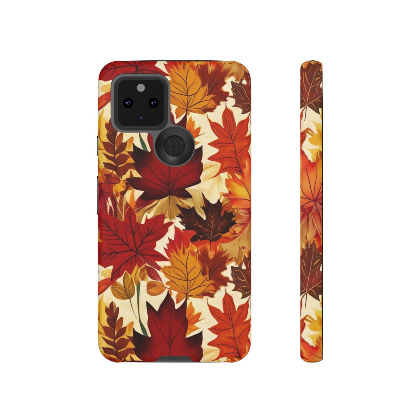 Phone Case, Autumn Leaves Tough Phone Cover, Protective Fall Leaf Colors Case, Rugged Smartphone Shell, Impact Resistant Cover, Protective