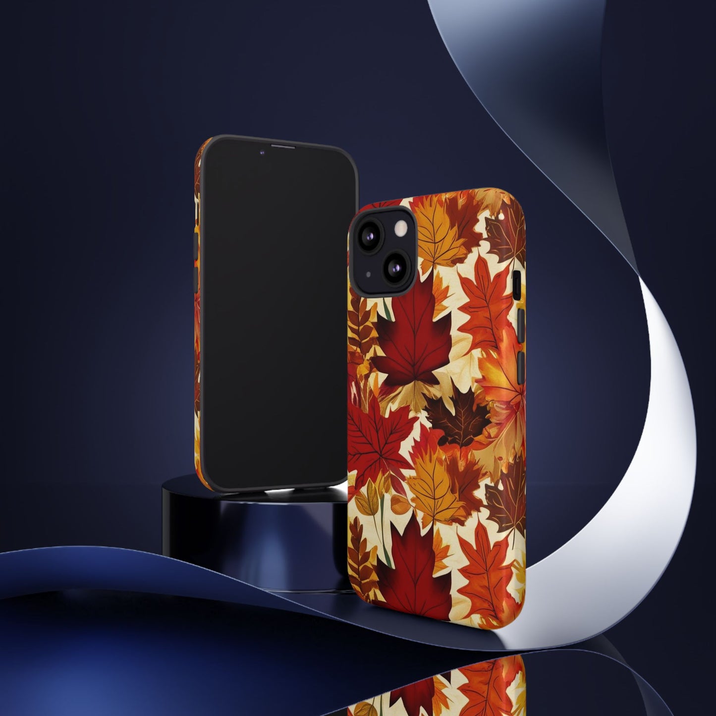 Phone Case, Autumn Leaves Tough Phone Cover, Protective Fall Leaf Colors Case, Rugged Smartphone Shell, Impact Resistant Cover, Protective