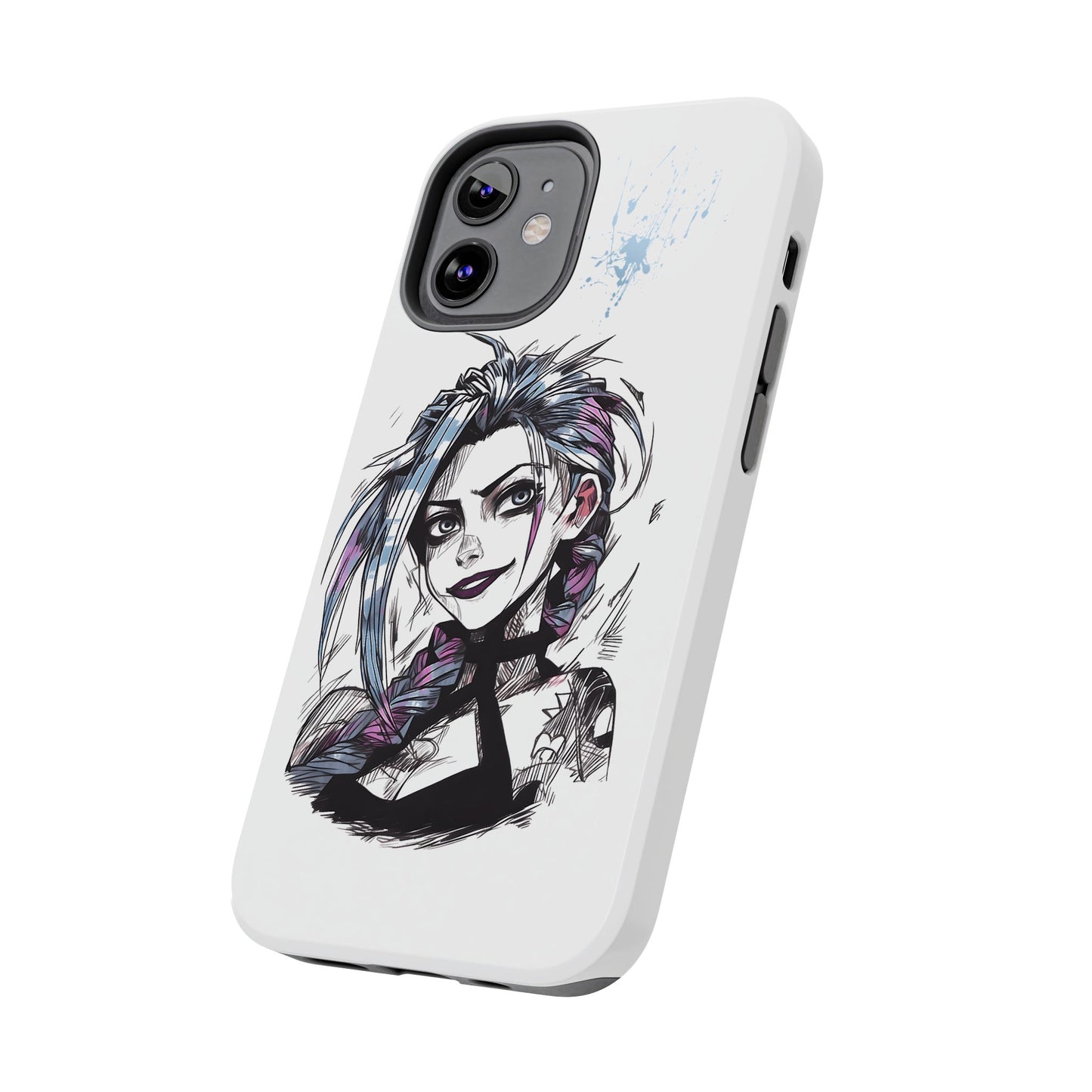 Jinx Inspired iPhone Tough Phone Cases - League of Legends Arcane TV Series, Unique Style & Strength Durable Phone Cover, Protective Phone