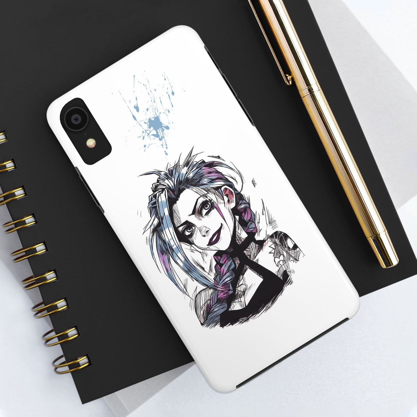 Jinx Inspired iPhone Tough Phone Cases - League of Legends Arcane TV Series, Unique Style & Strength Durable Phone Cover, Protective Phone