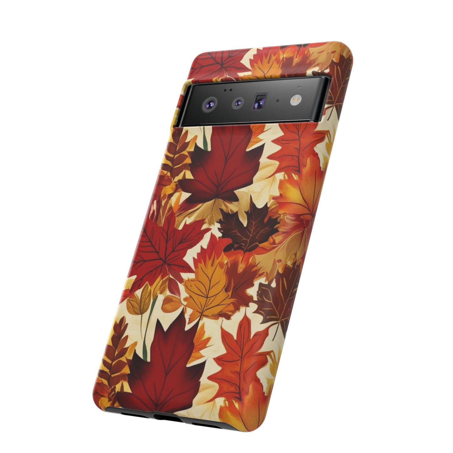 Phone Case, Autumn Leaves Tough Phone Cover, Protective Fall Leaf Colors Case, Rugged Smartphone Shell, Impact Resistant Cover, Protective