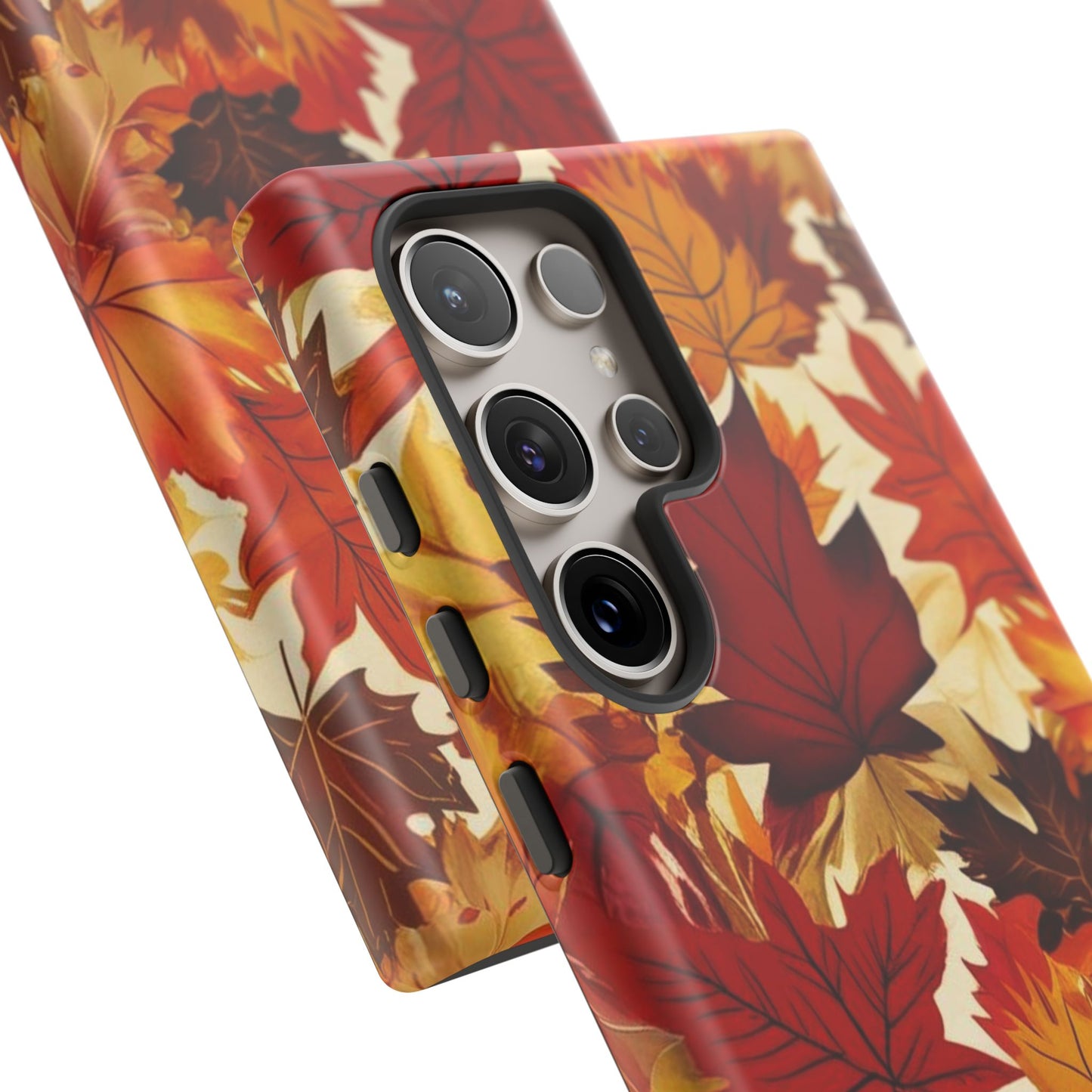 Phone Case, Autumn Leaves Tough Phone Cover, Protective Fall Leaf Colors Case, Rugged Smartphone Shell, Impact Resistant Cover, Protective