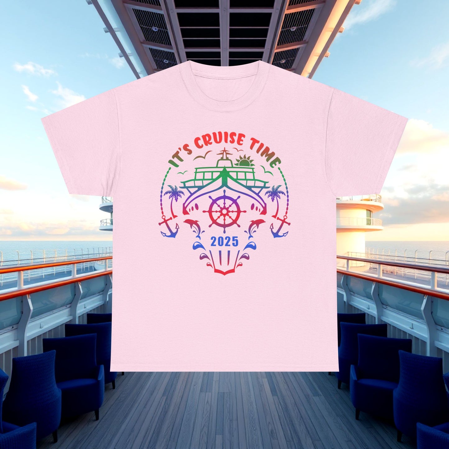 Cruise Time 2025 T-Shirt, Vacation Tee, Nautical Clothing, Travel Shirt, Cruise Ship Top