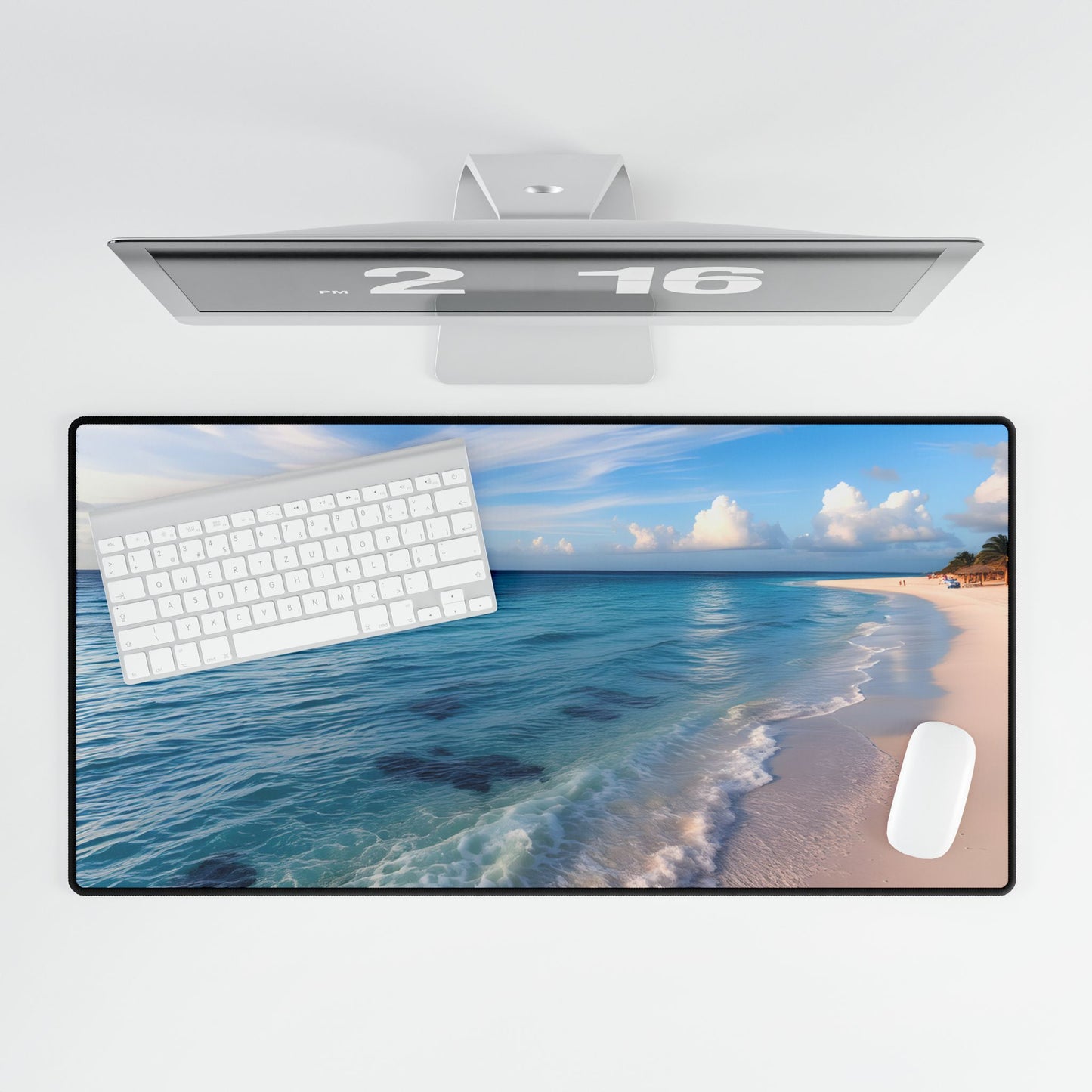 Vibrant Aruba Beach Desk Mats - Bring Paradise to Your Workspace