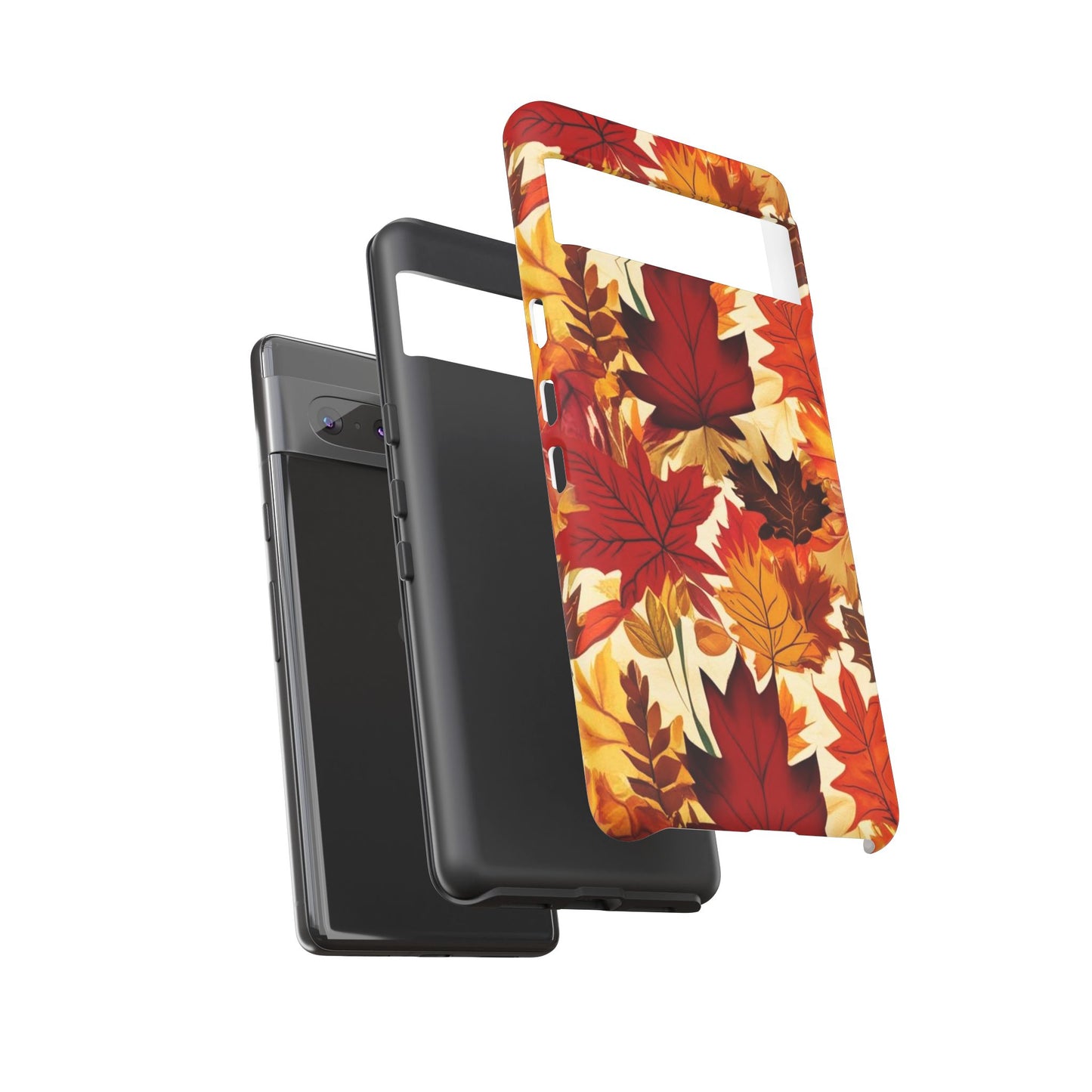 Phone Case, Autumn Leaves Tough Phone Cover, Protective Fall Leaf Colors Case, Rugged Smartphone Shell, Impact Resistant Cover, Protective