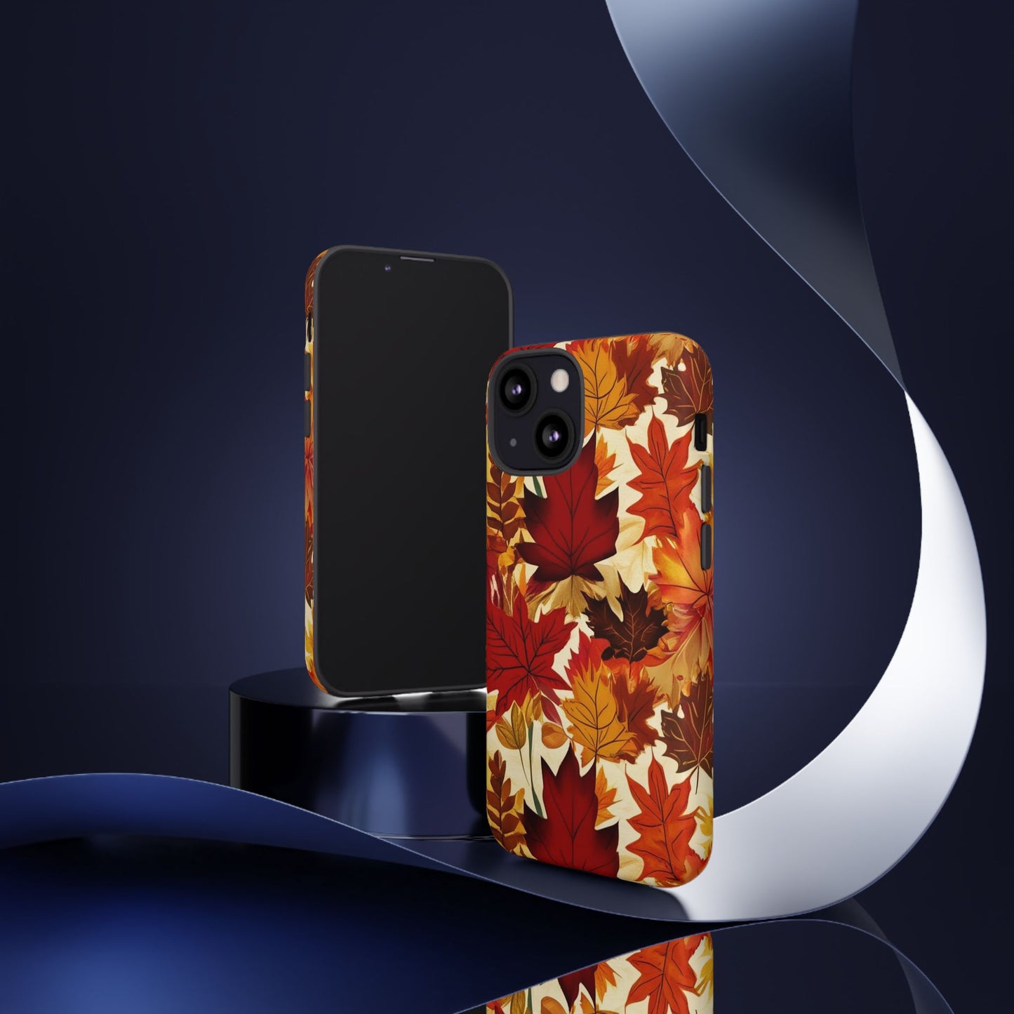 Phone Case, Autumn Leaves Tough Phone Cover, Protective Fall Leaf Colors Case, Rugged Smartphone Shell, Impact Resistant Cover, Protective