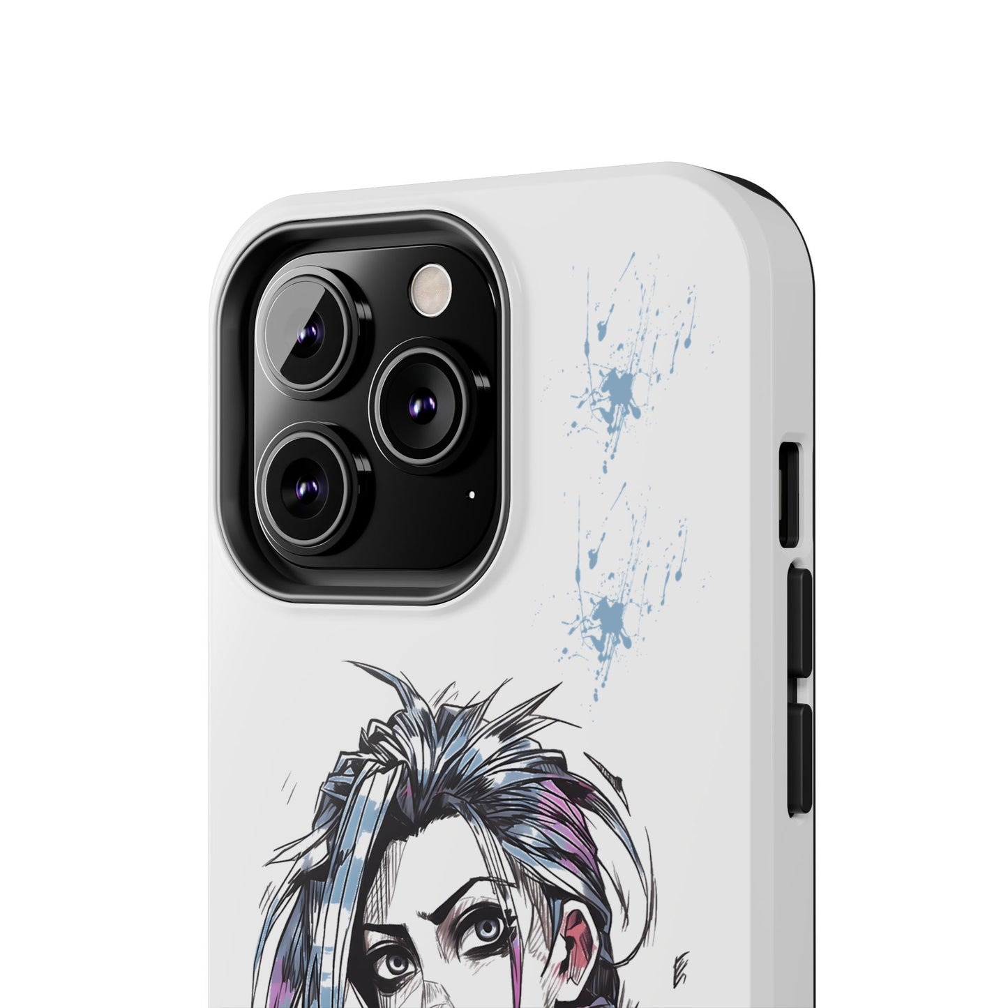 Jinx Inspired iPhone Tough Phone Cases - League of Legends Arcane TV Series, Unique Style & Strength Durable Phone Cover, Protective Phone